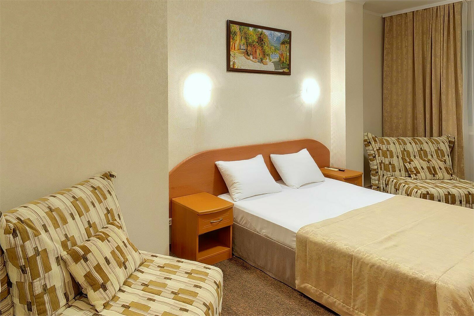 Улучшенный двухместный номер с 1 кроватью или 2 отдельными кроватями, вид на горы