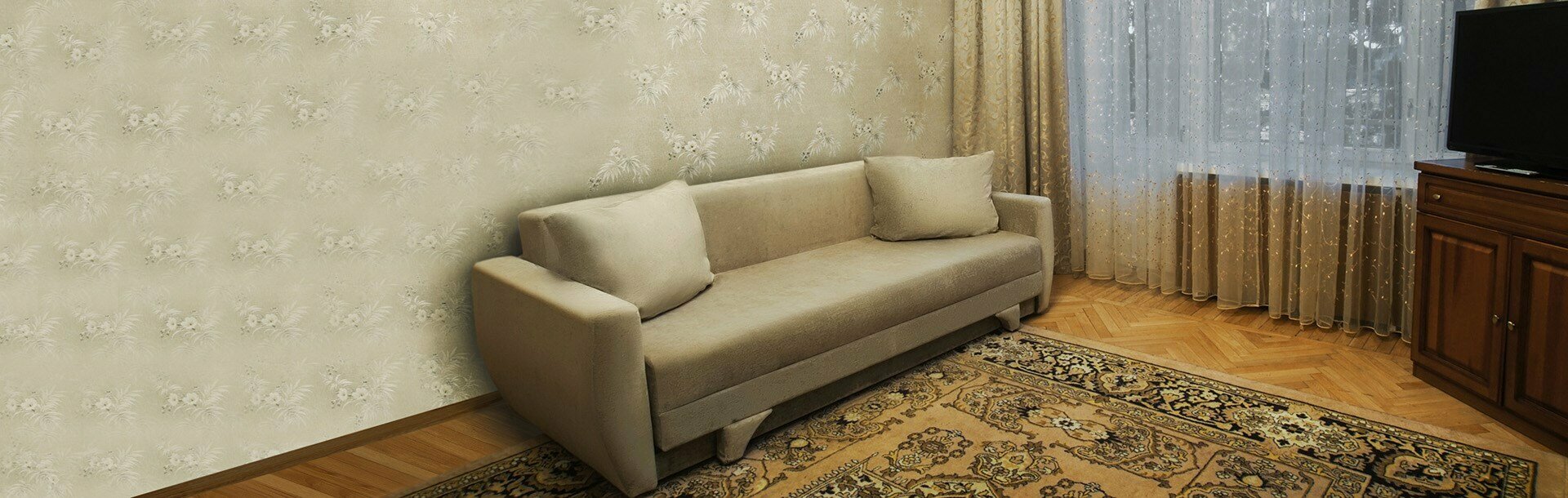 Двухкомнатный эконом с двуспальной кроватью