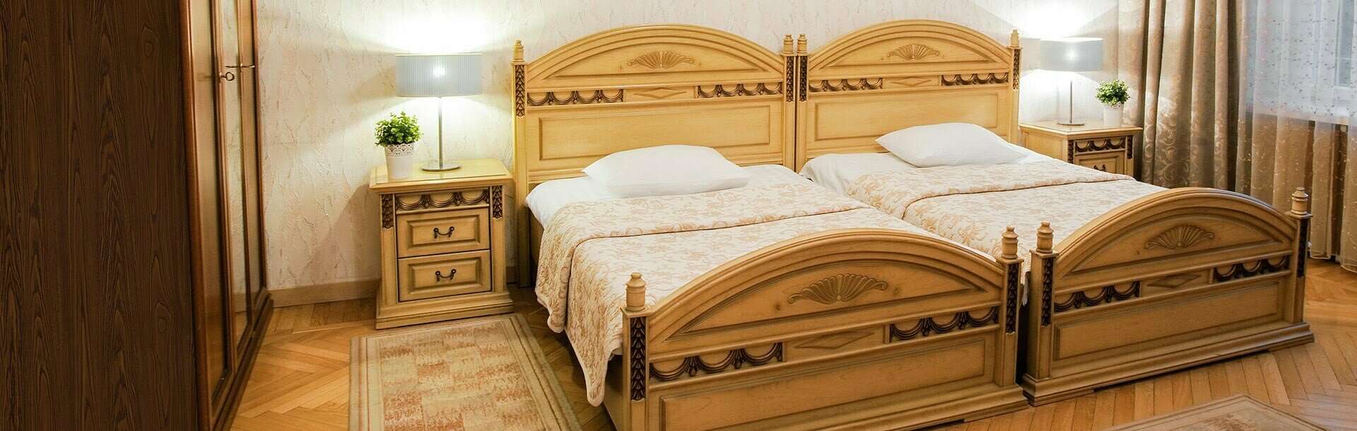 Двухкомнатный эконом с двуспальной кроватью