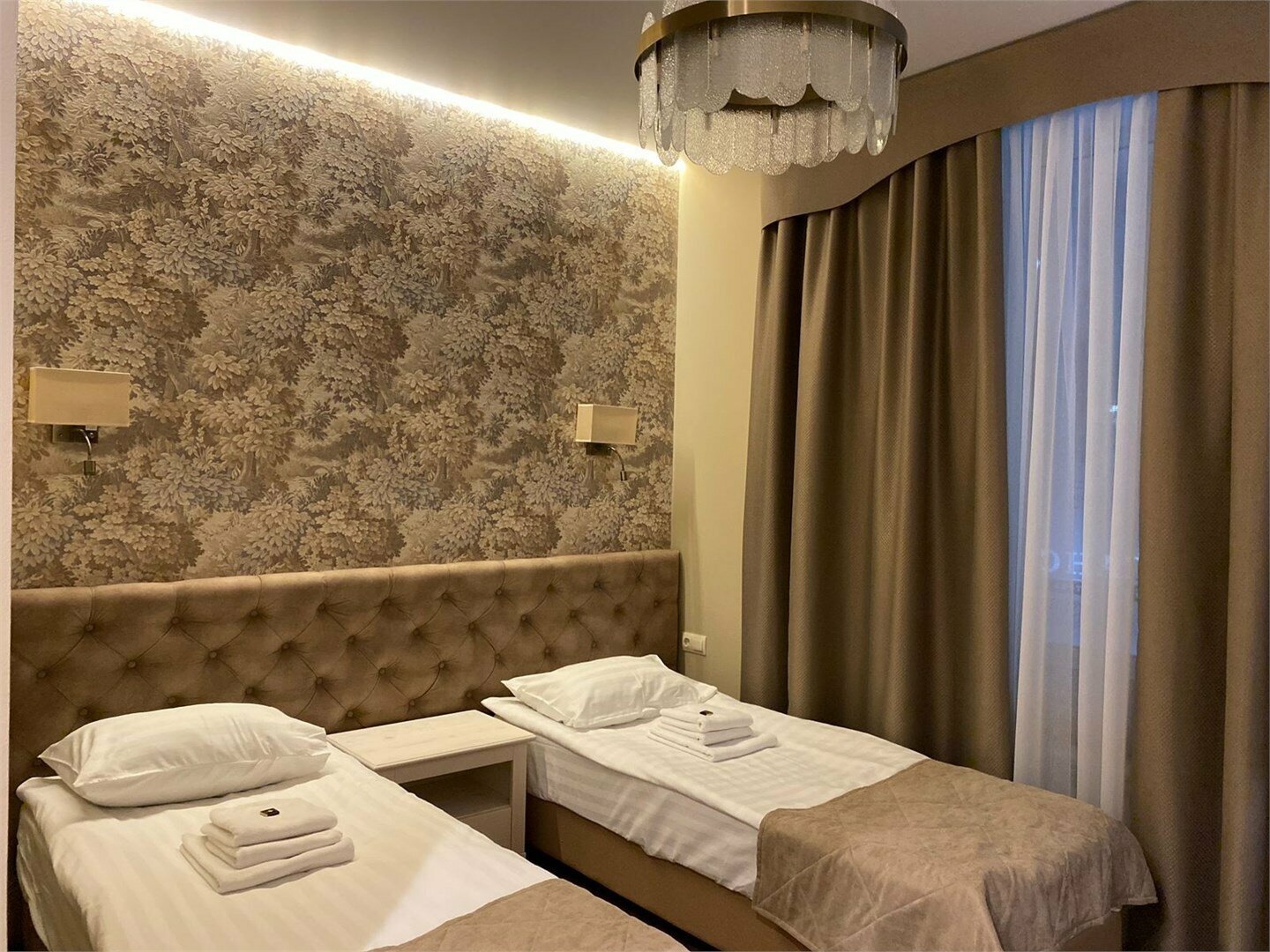 Небольшой двухместный номер с 1 кроватью или 2 отдельными кроватями