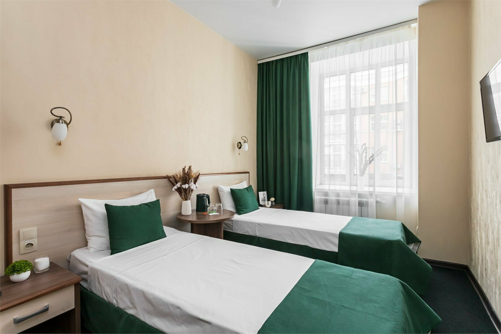 Двухместный номер с 2 отдельными кроватями, вид на горы