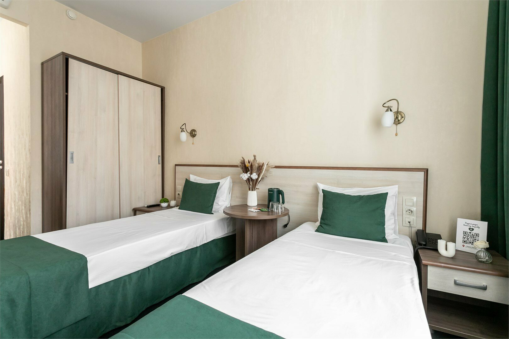 Двухместный номер с 2 отдельными кроватями, вид на горы