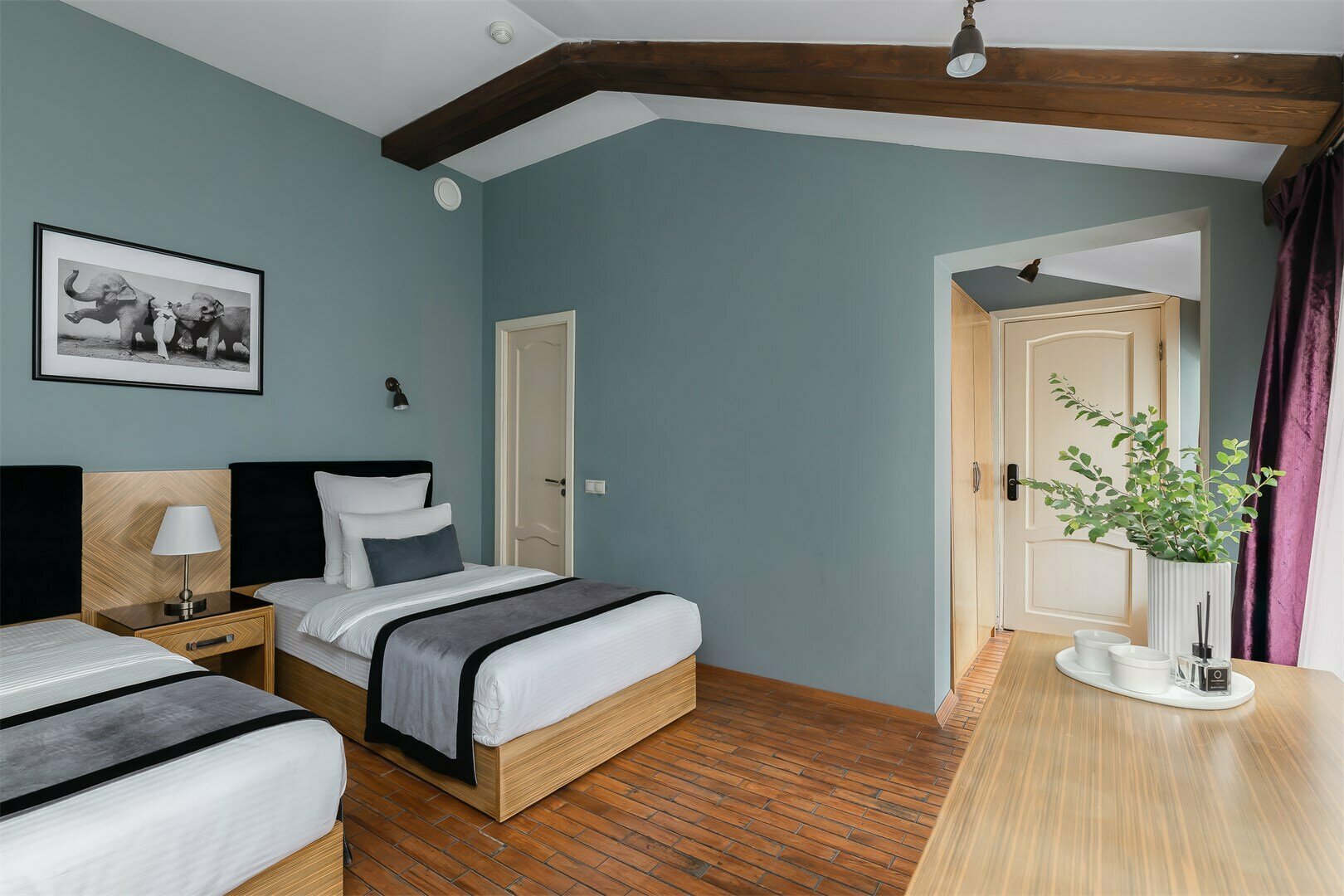 Двухместный номер с 2 отдельными кроватями, вид на город