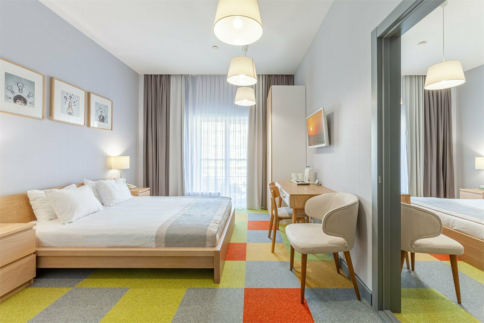 Семейный двухкомнатный 2 кровати