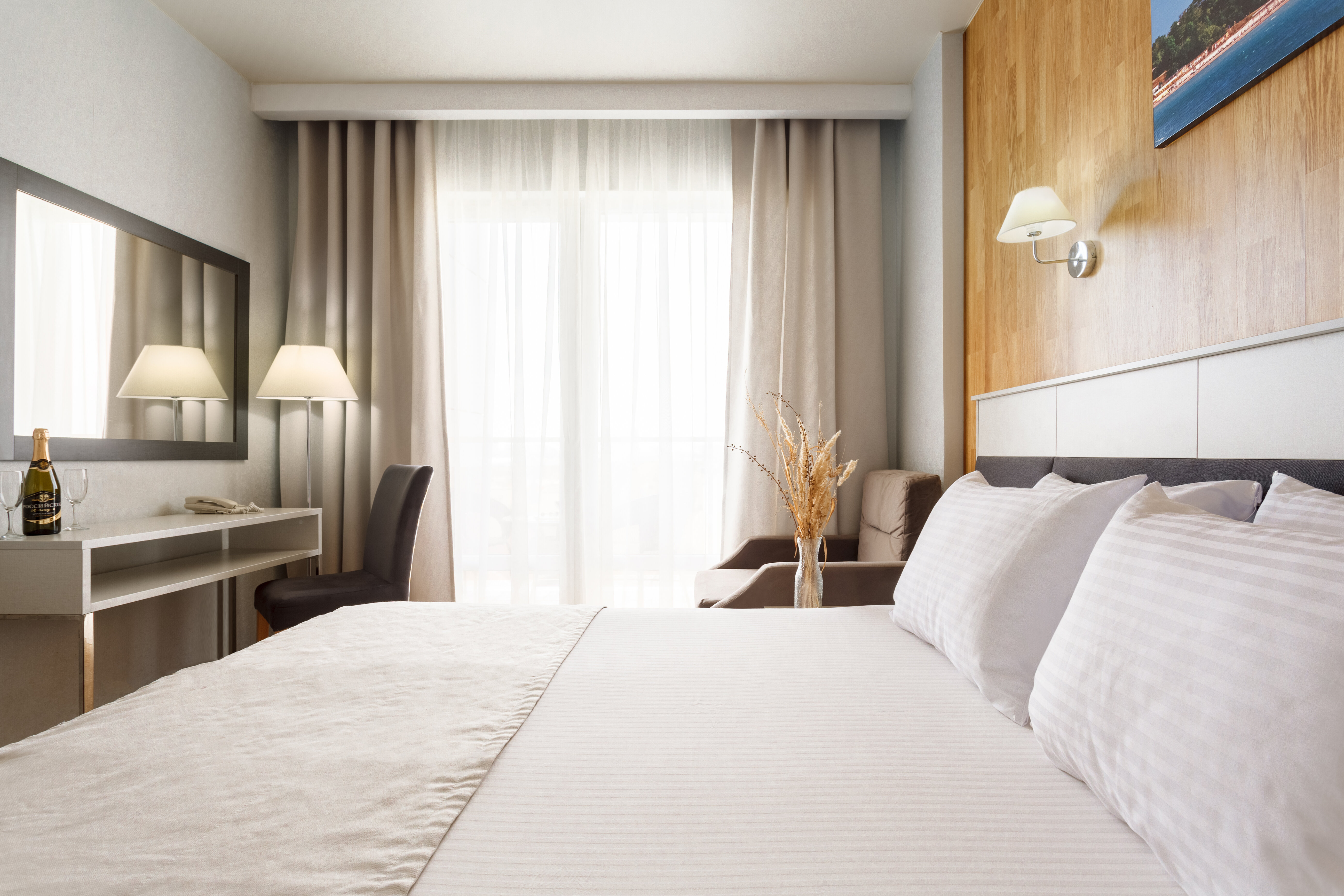 Двухместный номер с 1 кроватью и балконом, вид на море