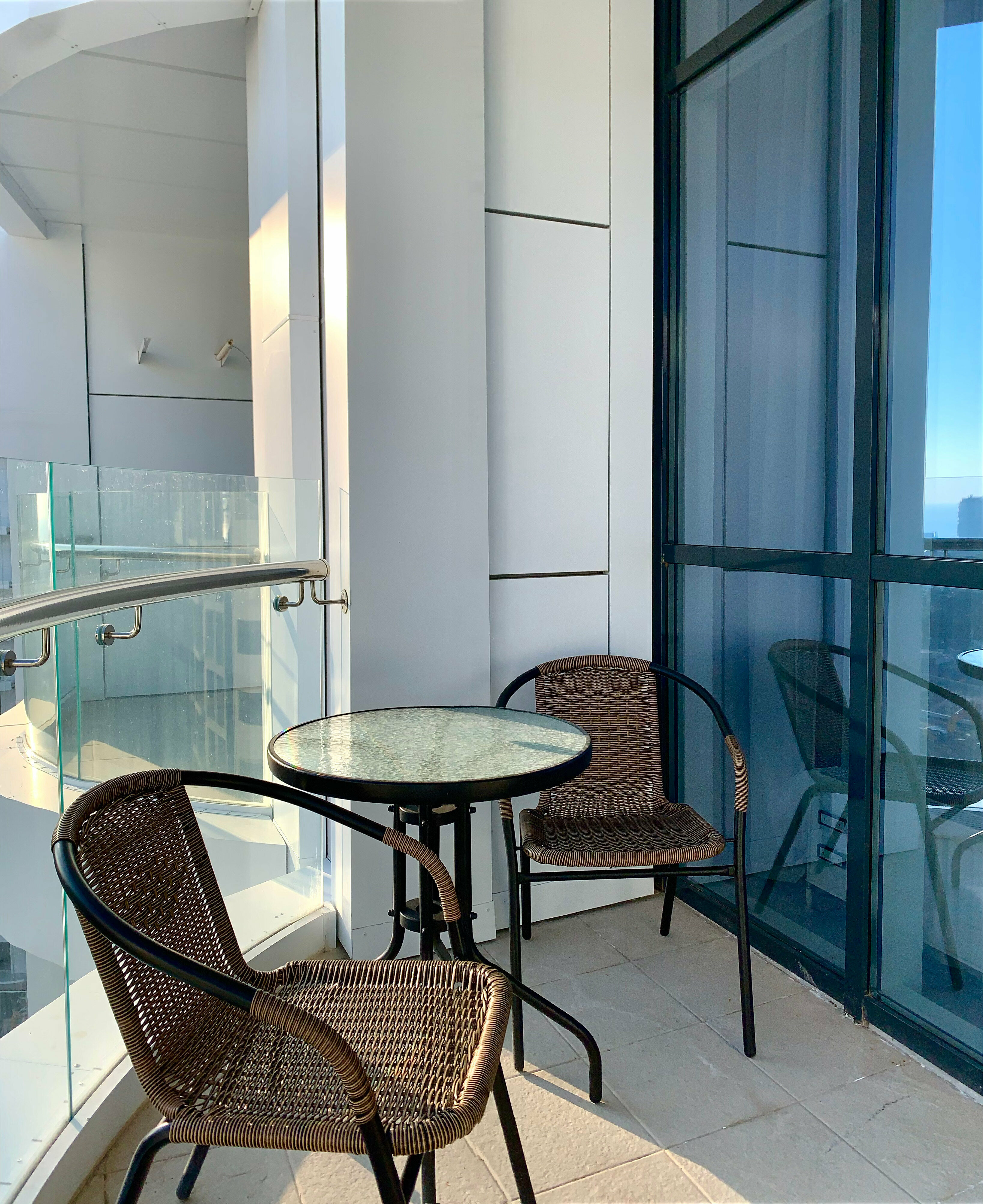 Двухместная студия с балконом на 8 этаже в Ольгинке (О113)