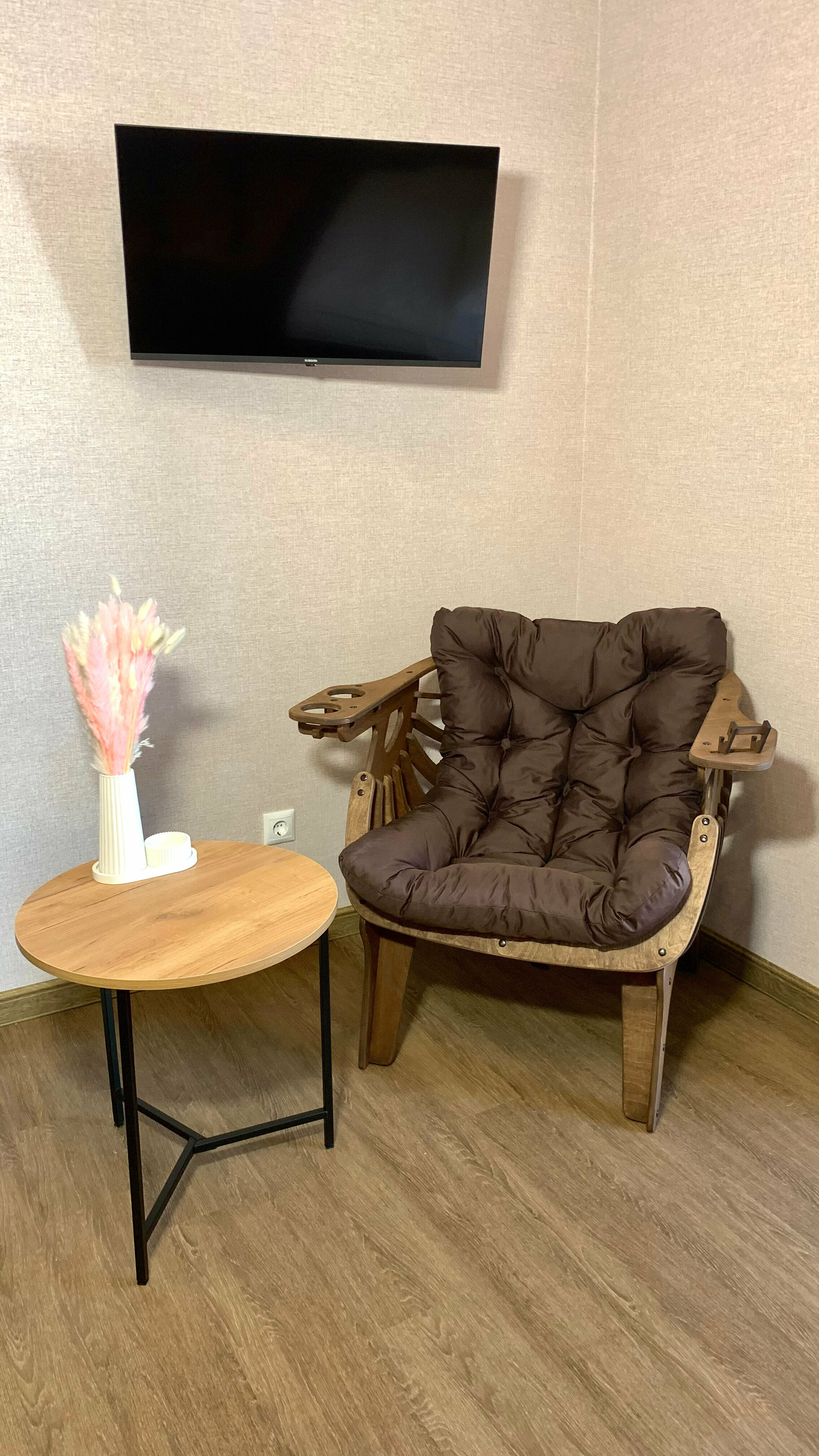 Двухместная студия с балконом на 8 этаже в Ольгинке (О113)