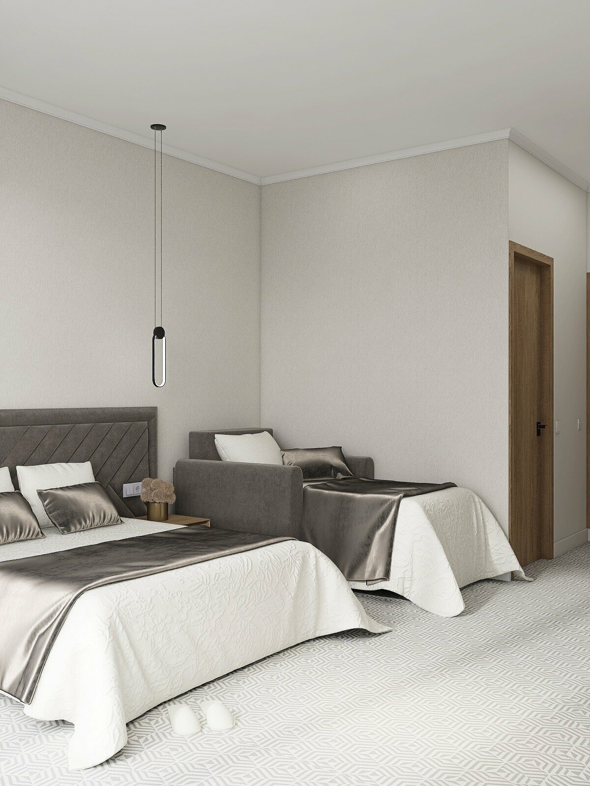 Двухместный номер с 1 кроватью или 2 отдельными кроватями и балконом