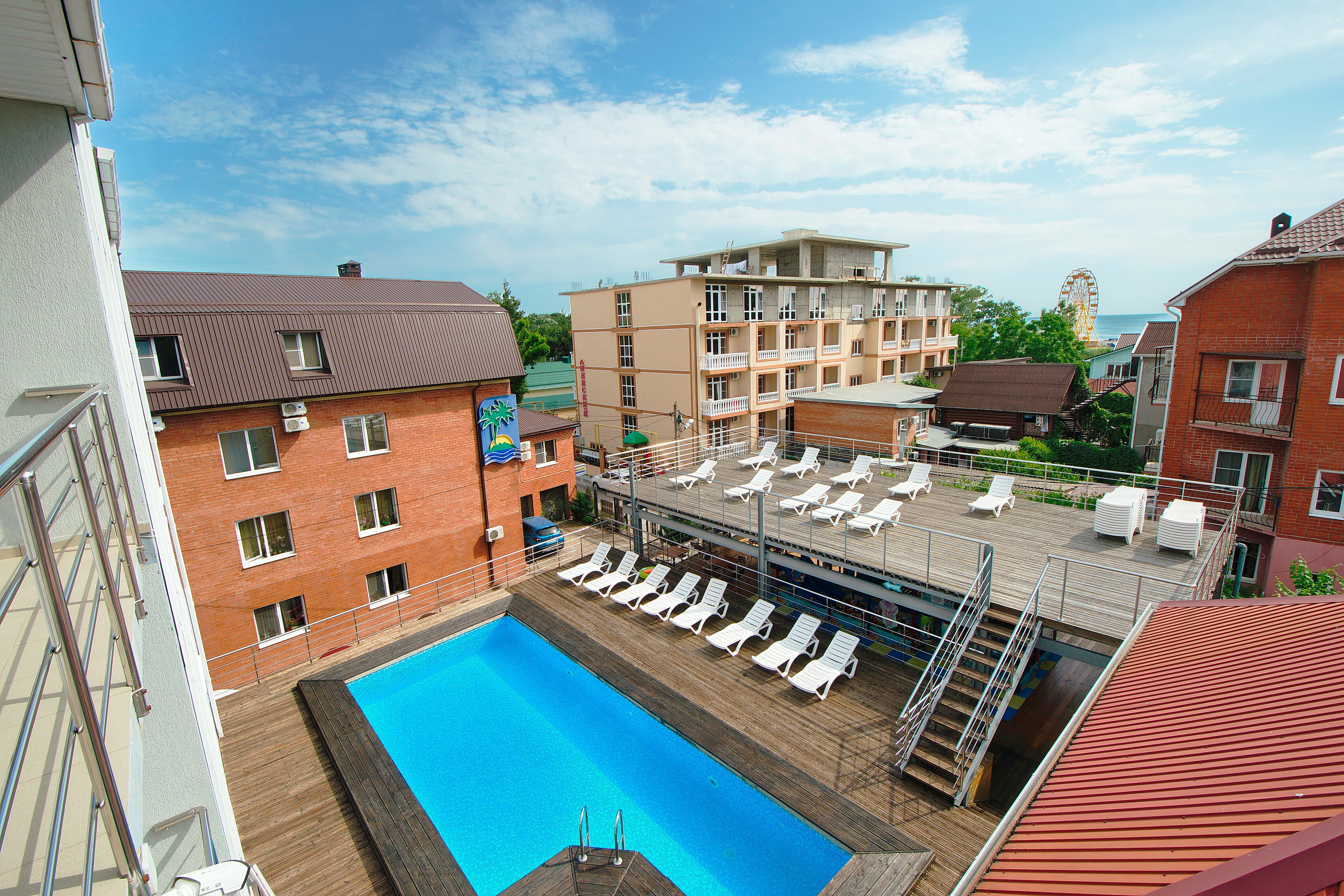 Двухместный номер с 1 кроватью и видом на бассейн