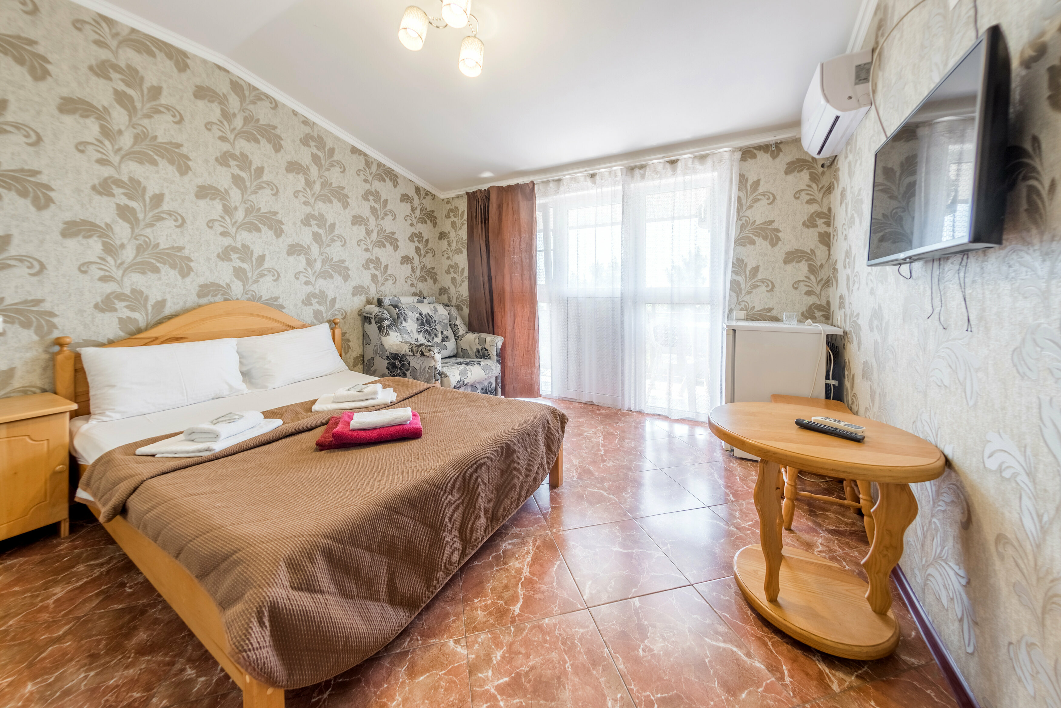 Двухместный номер Делюкс с 1 кроватью и балконом, вид на море