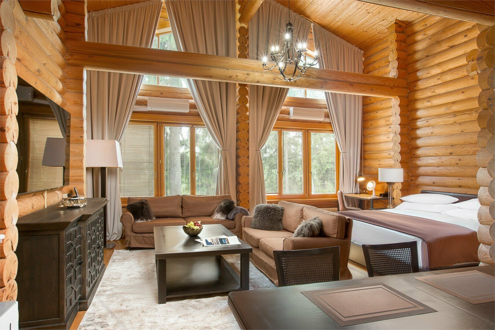 Шале с купелью и финской сауной