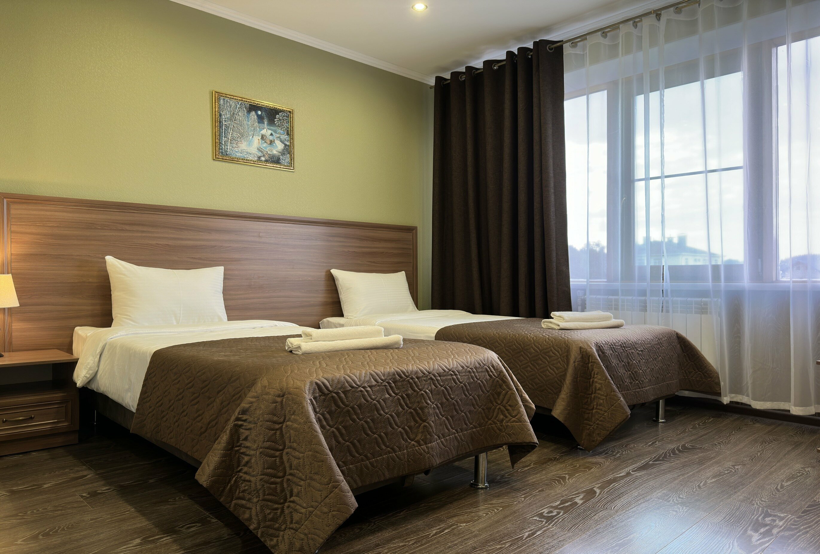 Двухместный номер с 1 кроватью или 2 отдельными кроватями, вид на озеро