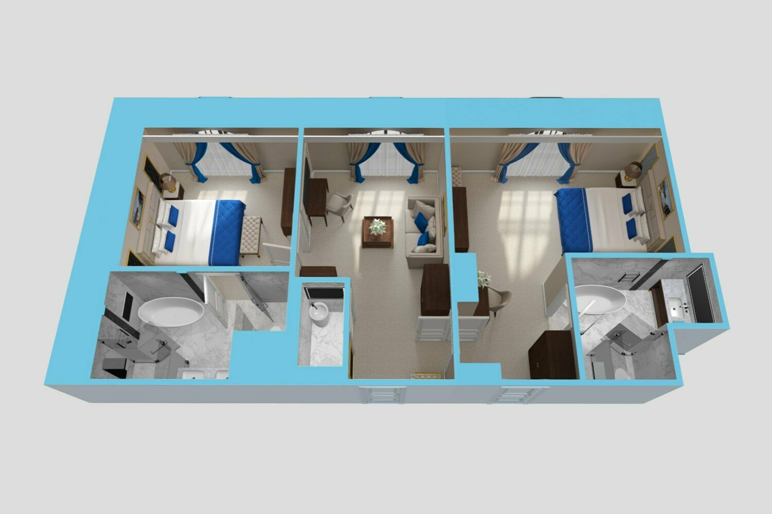 Люкс + делюкс с видом на город