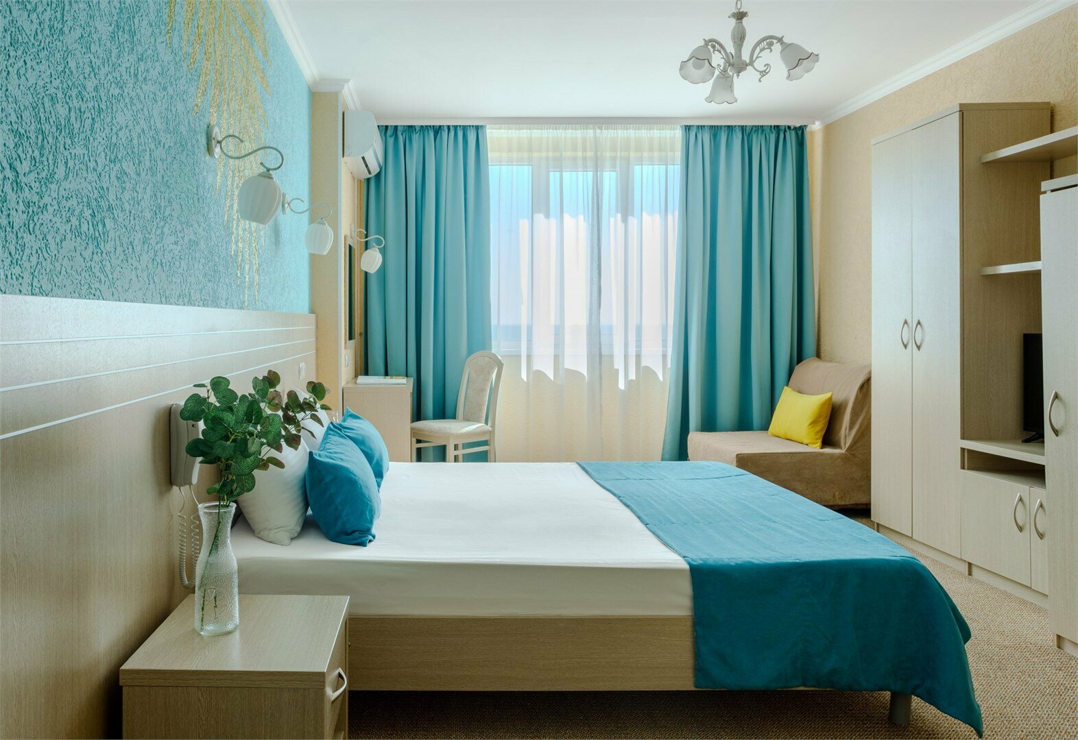 Студия 2-местный 1-комнатный