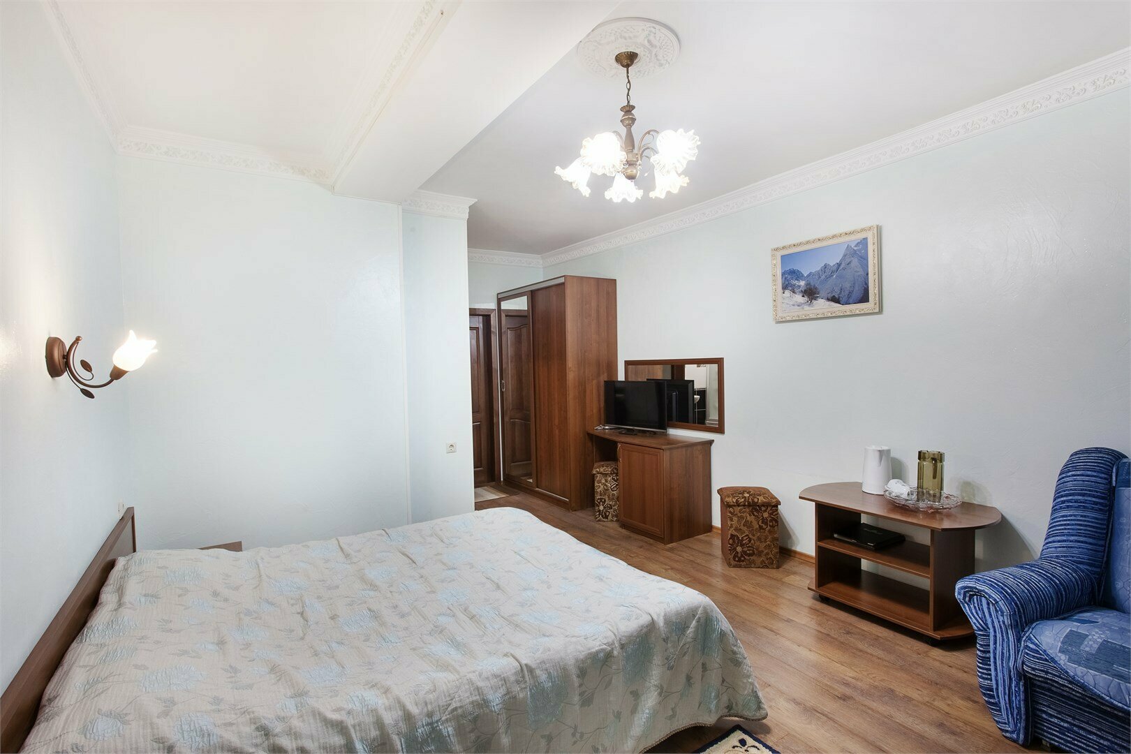 Двухместный номер с 1 кроватью и видом на горы