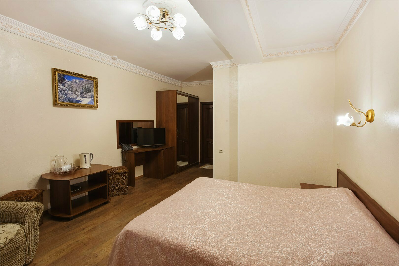 Двухместный номер с 1 кроватью и видом на горы