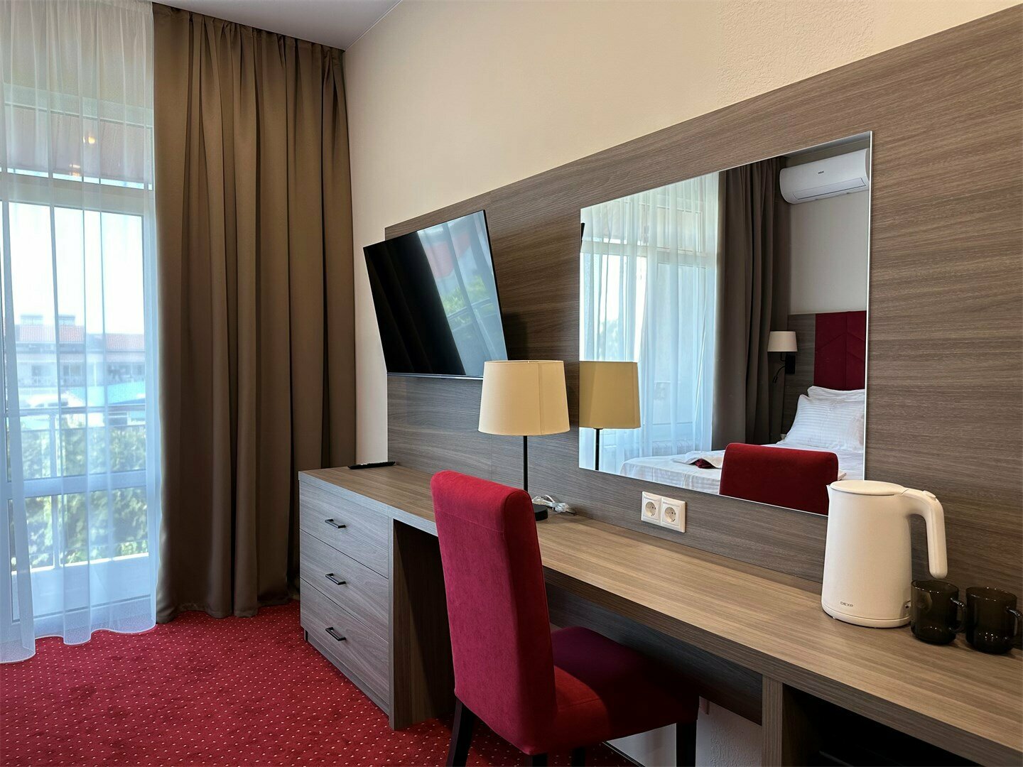 Двухместный номер с 1 кроватью и балконом