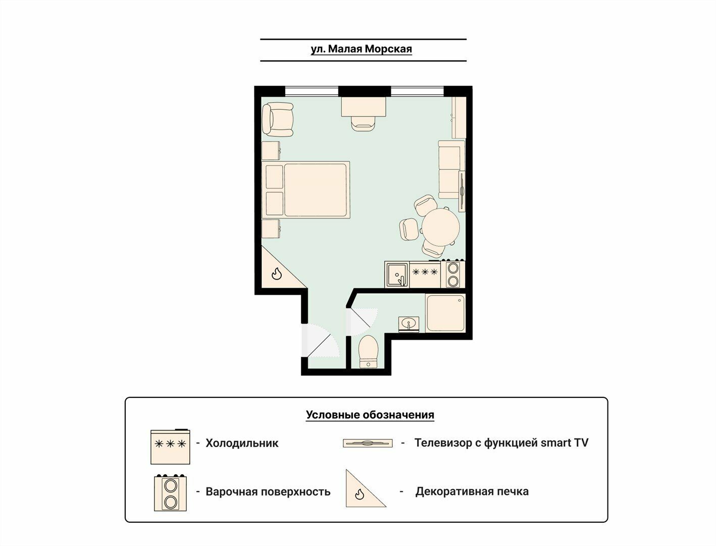 Делюкс Апартаменты с кроватью "Кинг-Сайз" и видом на город №5