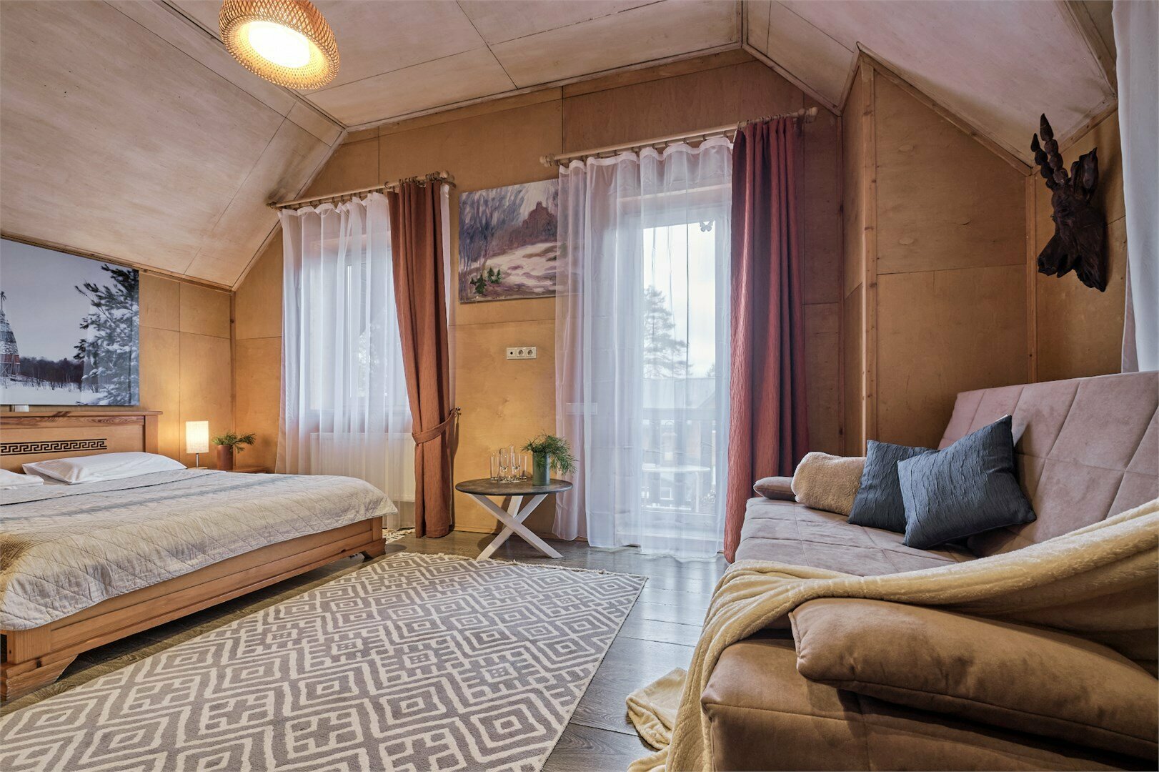 Делюкс с камином