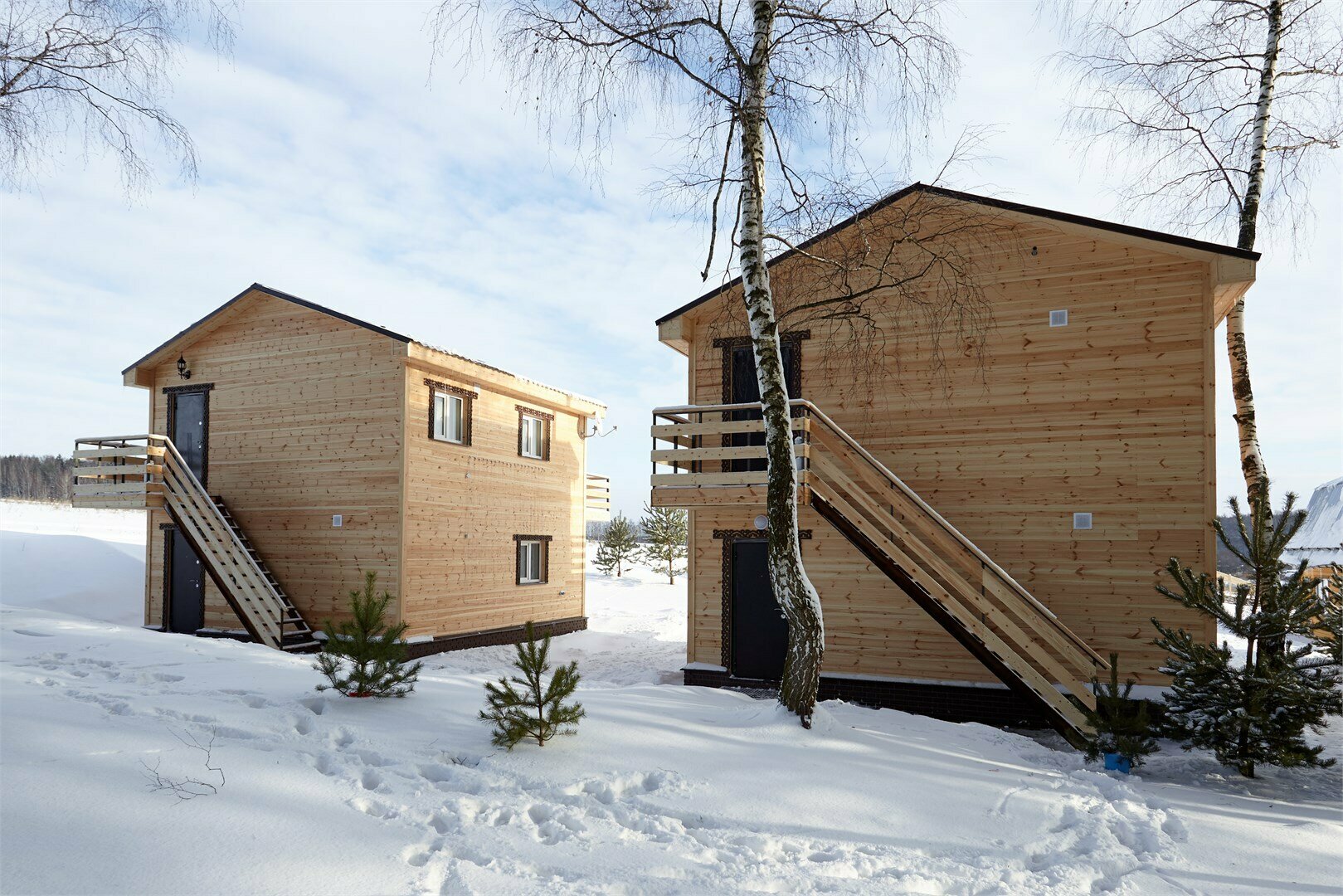 Апартаменты на 4-х гостей с камином и балконом