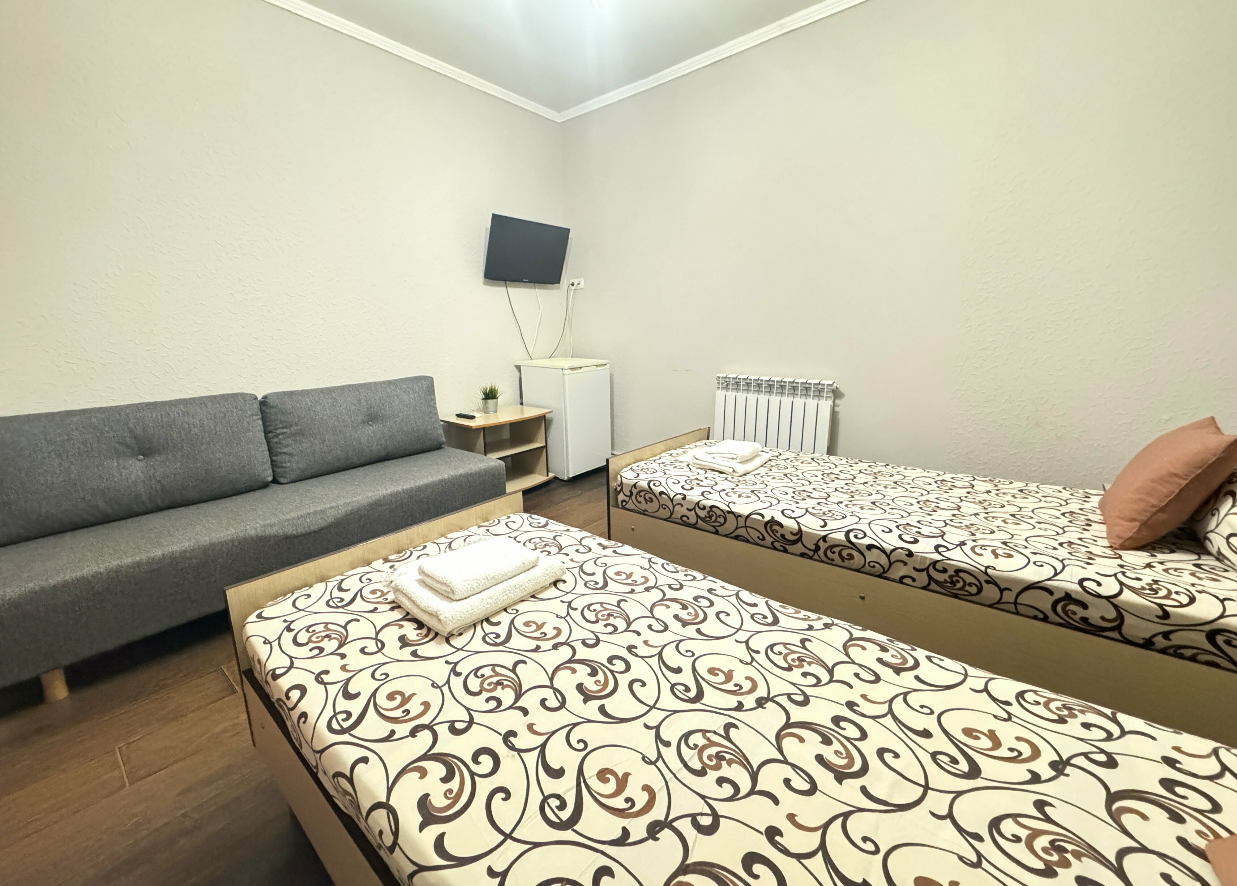 Семейный стандарт 2+2 (без окна) с раздельными кроватями и диваном