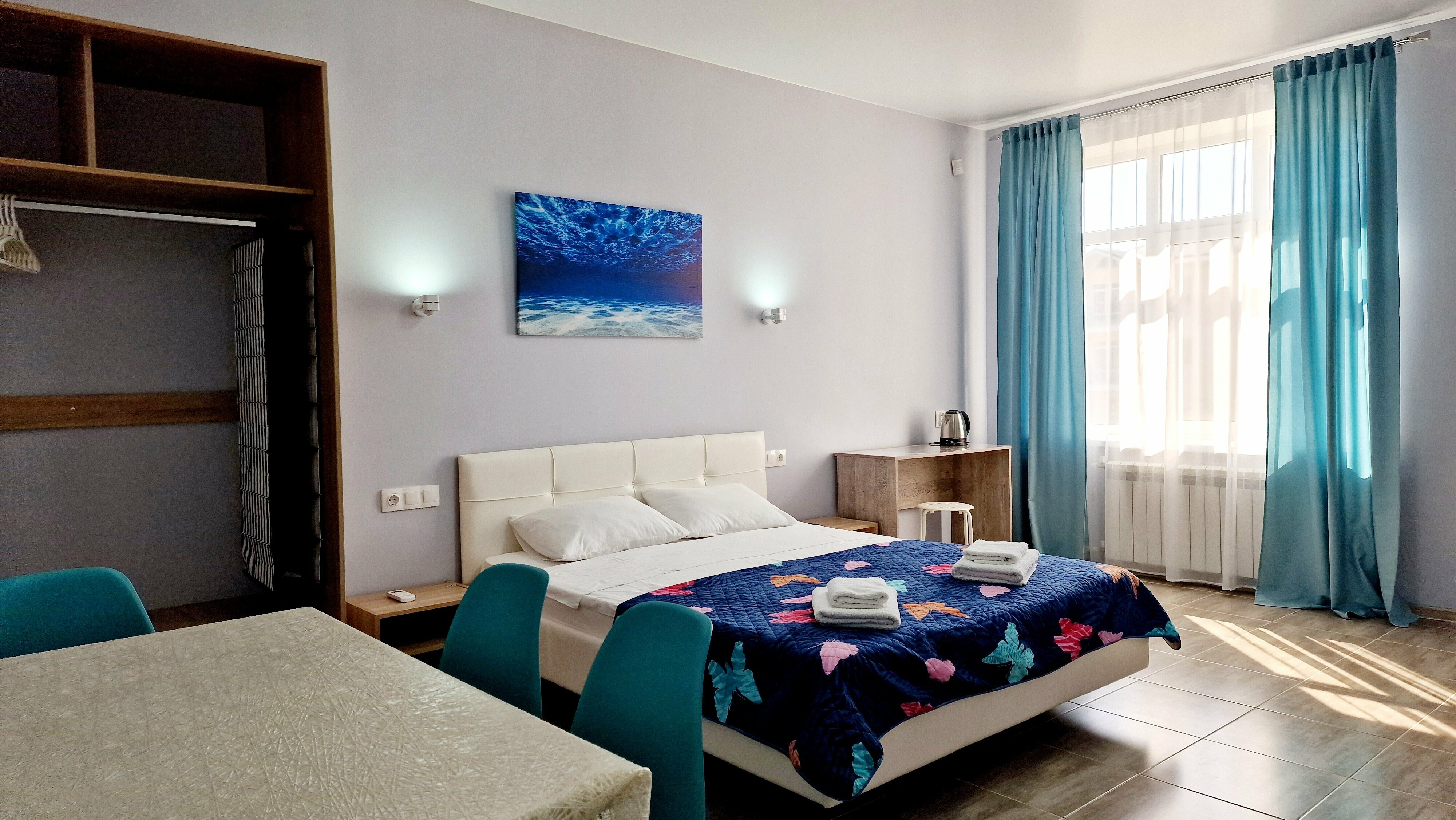 Тип.1. 2-х комнатные 5-ти местные апартаменты с кухонной зоной и балконом