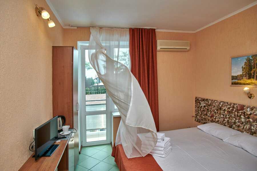 Двухместный номер с 1 кроватью и балконом, вид на море