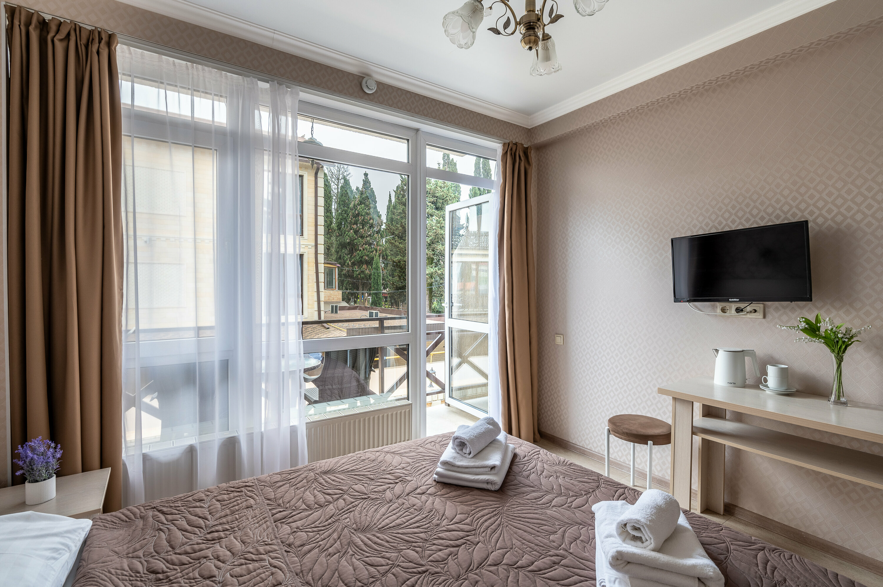 Двухместный номер Делюкс с 1 кроватью и балконом