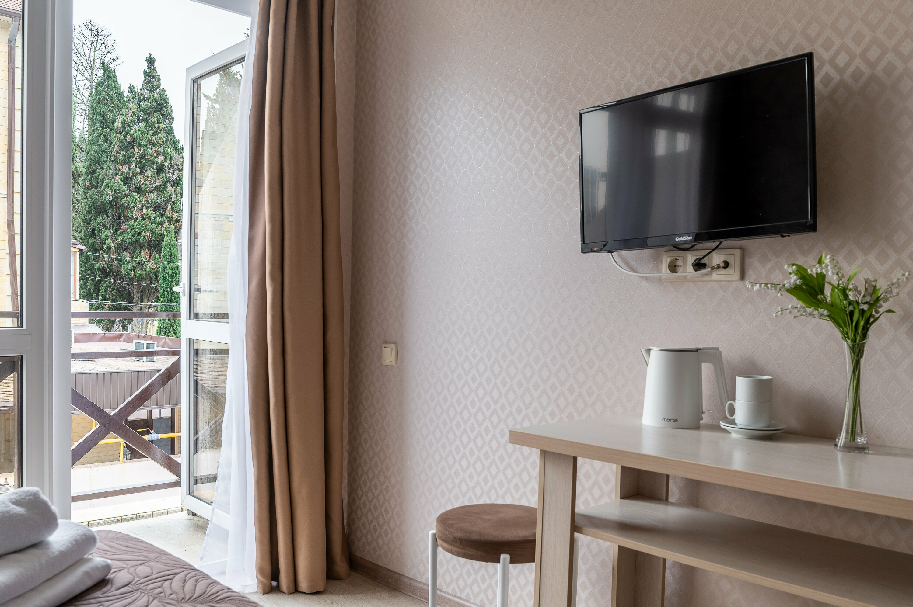 Двухместный номер Делюкс с 1 кроватью и балконом