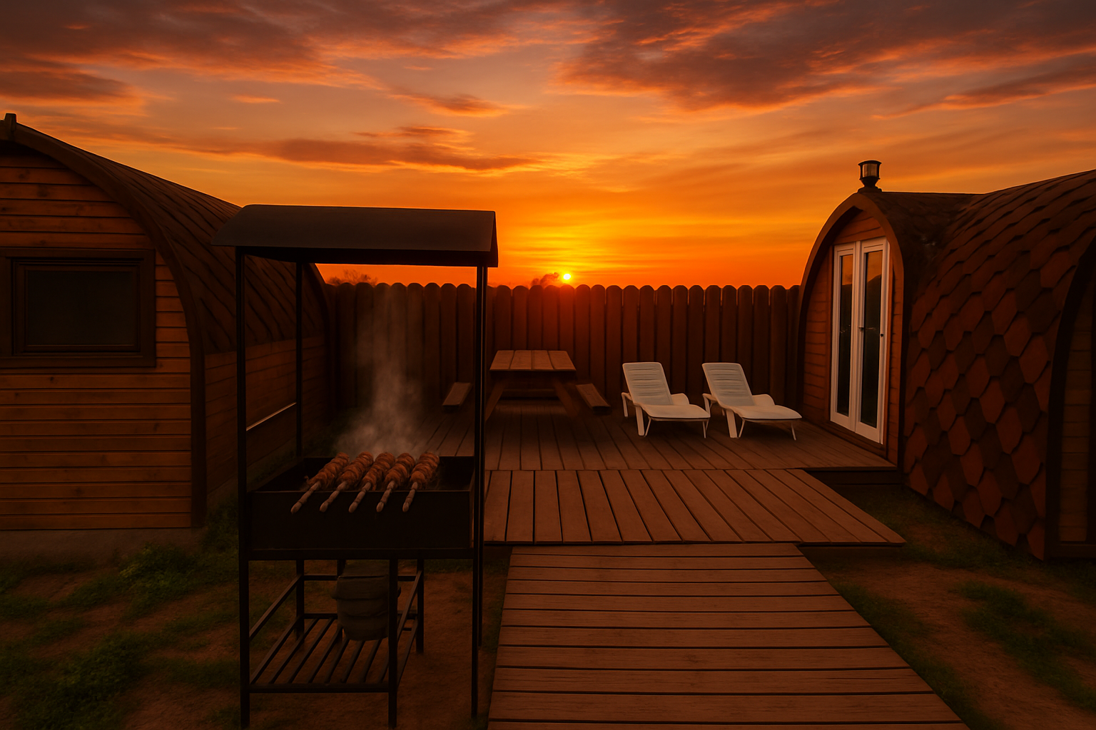 Бунгало с баней и чаном