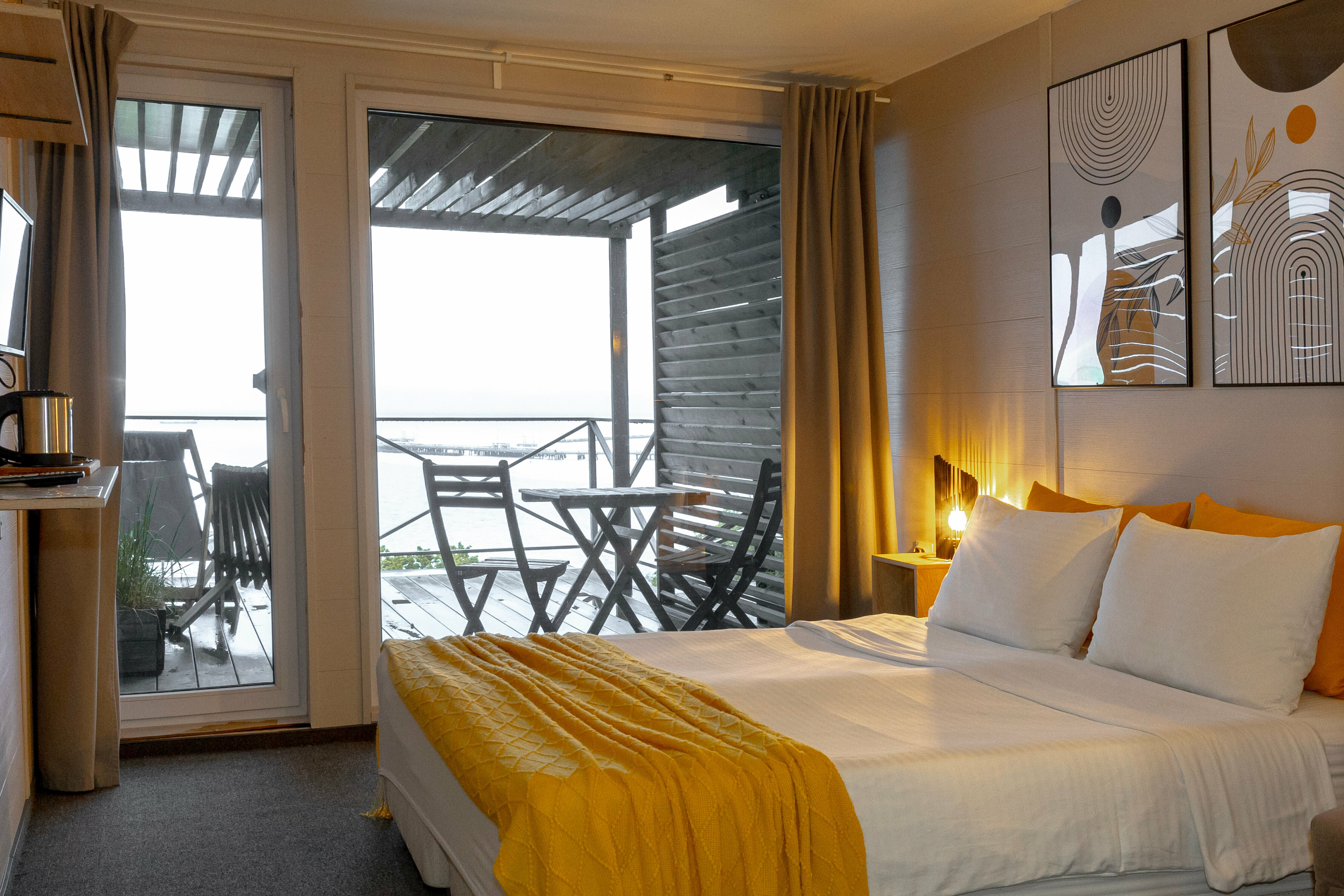 Двухместный номер с 1 кроватью или 2 отдельными кроватями, вид на море