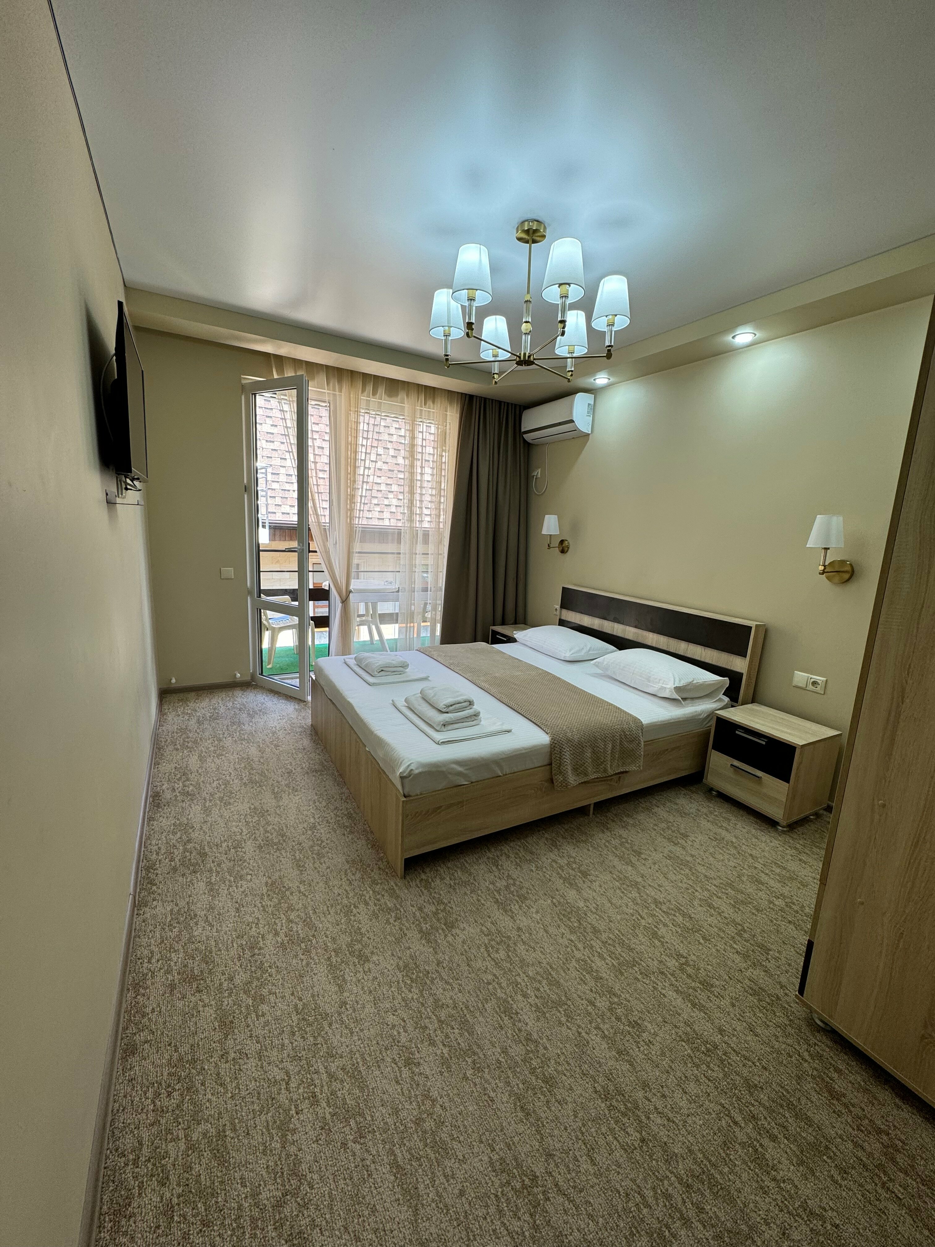 Двухместный номер с 1 кроватью и балконом