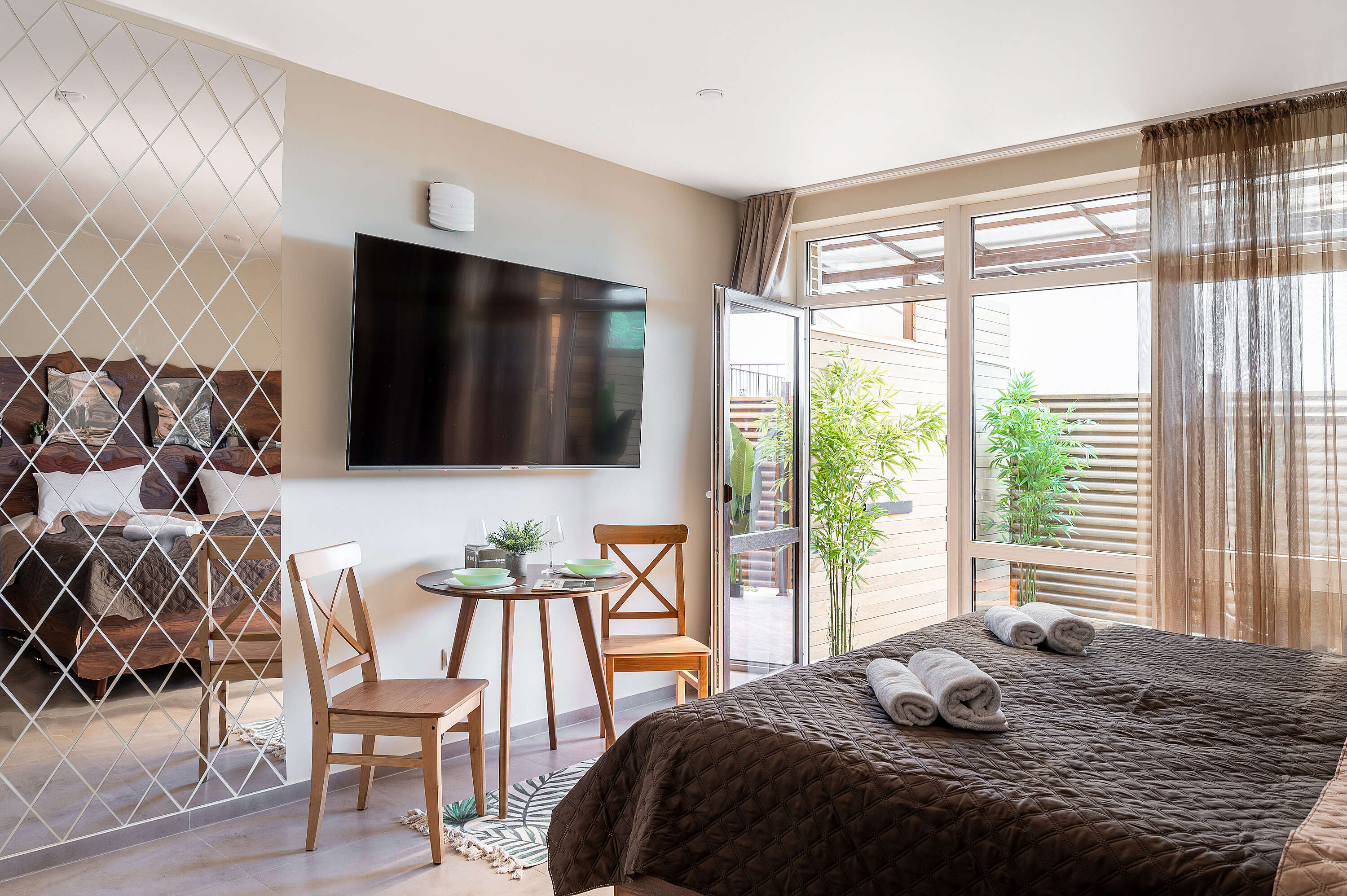 Двухместный номер с 1 кроватью и террасой