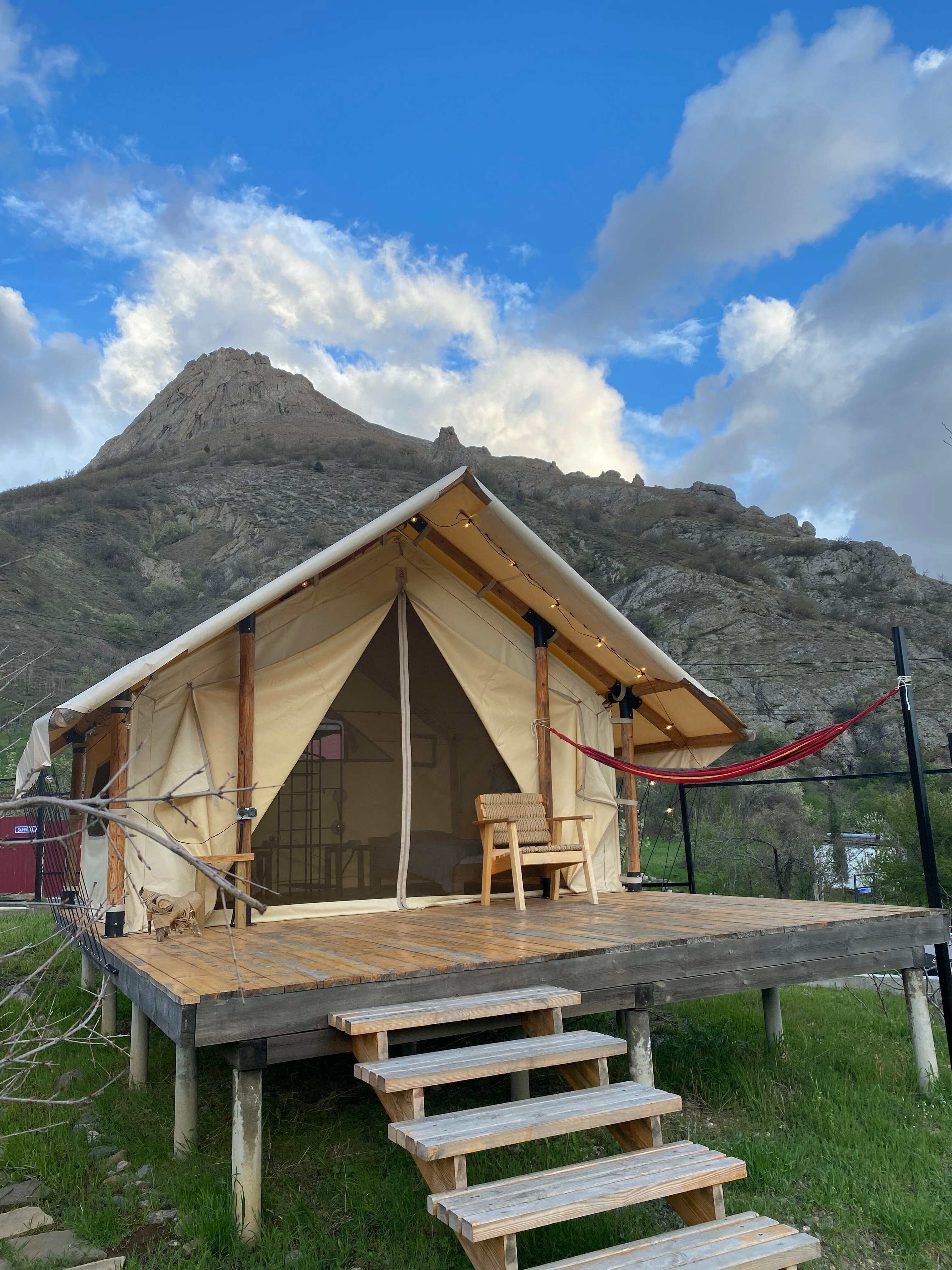 Двухместный номер с 2 отдельными кроватями, вид на горы