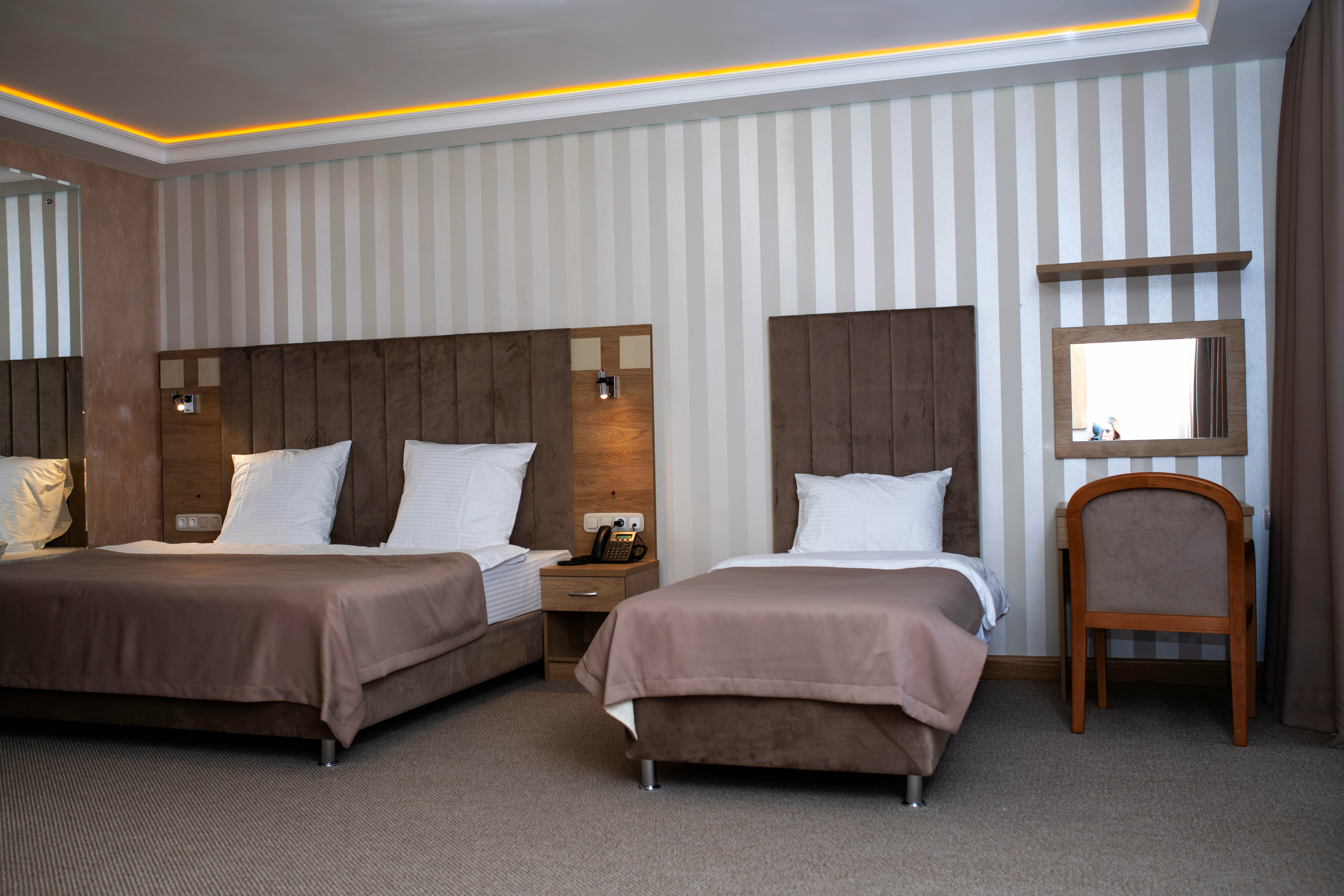 Трехместный номер с видом на сад