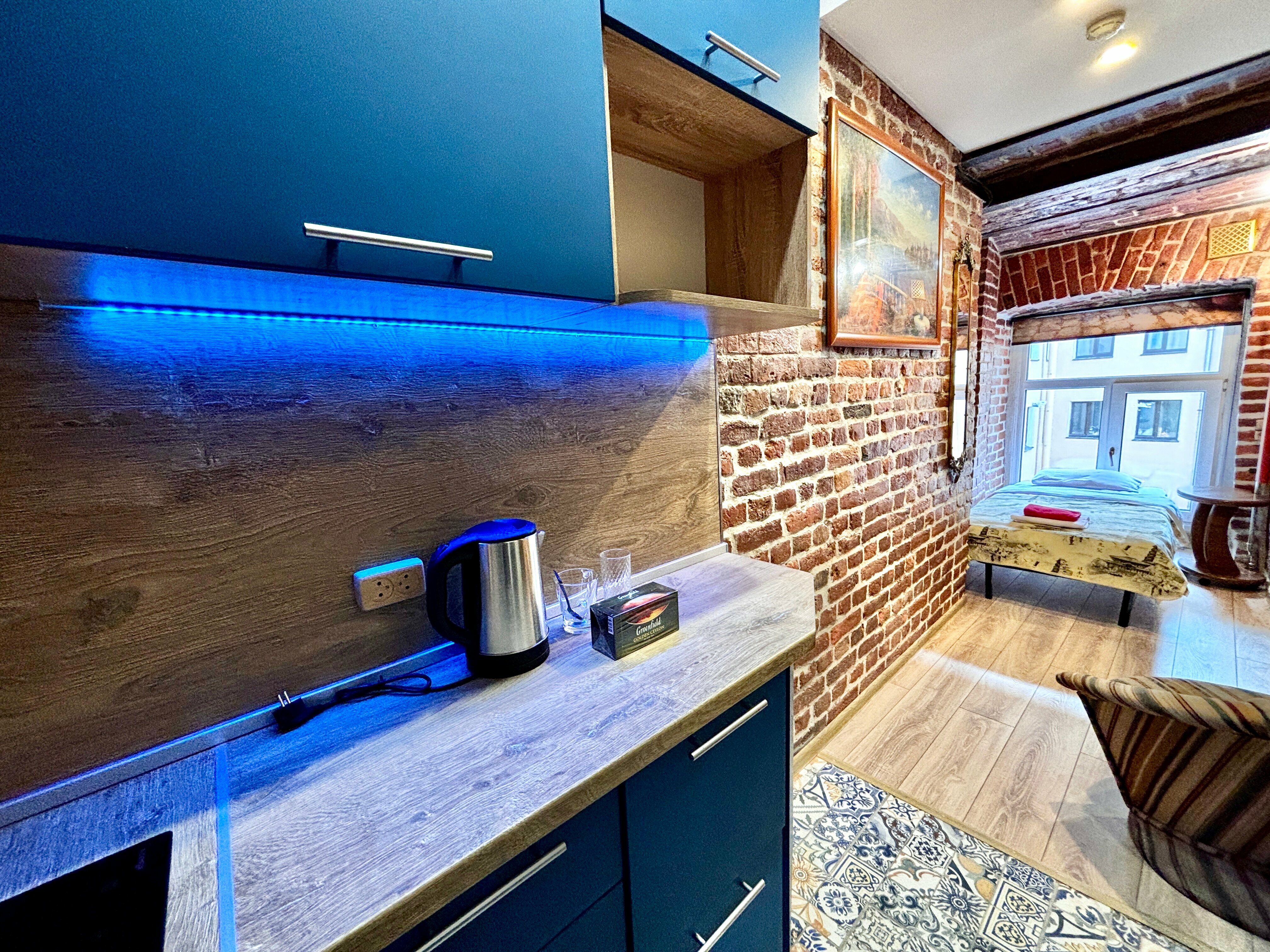 Одноместный номер с кухней (душ за пределами номера)