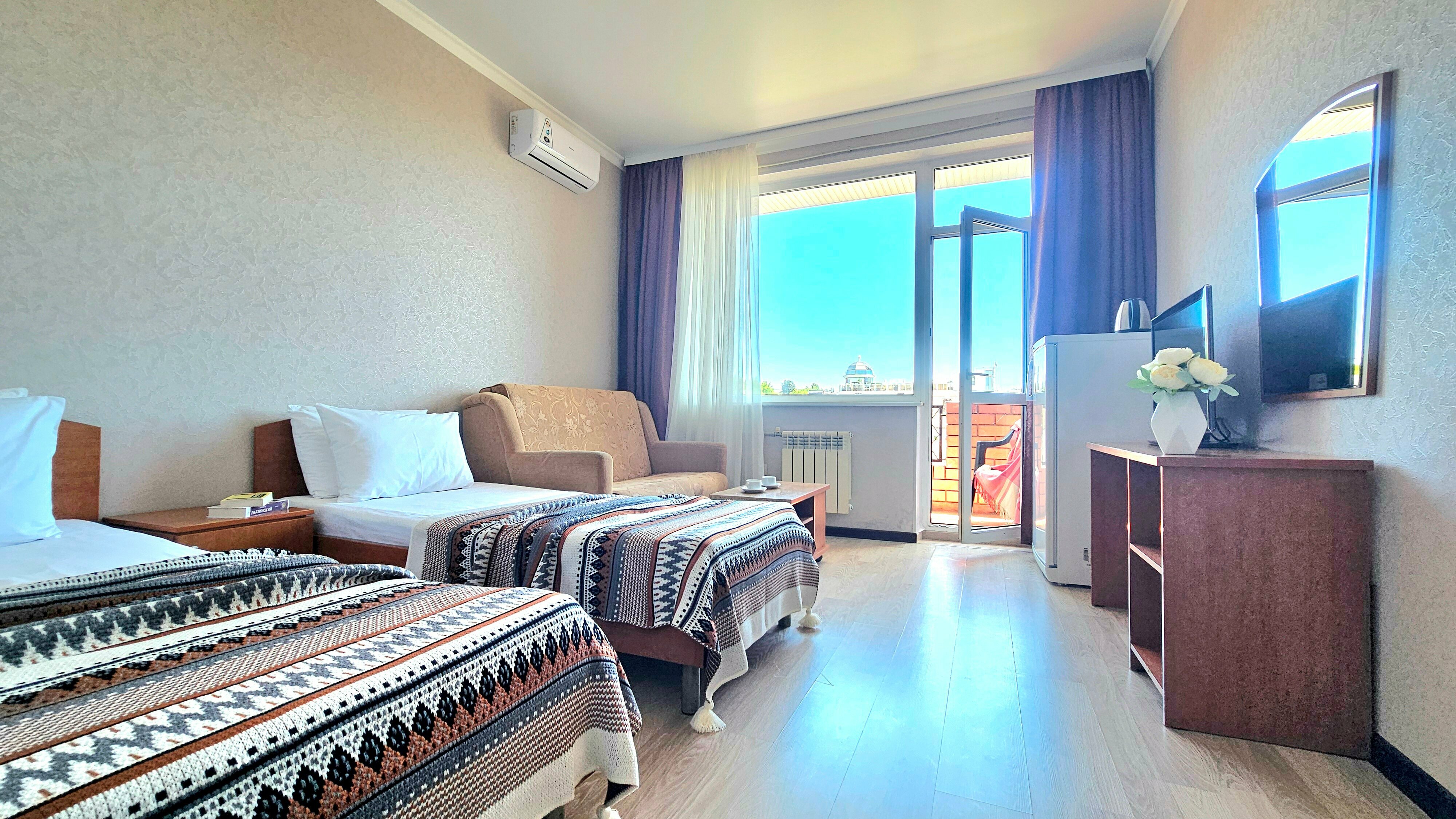 Двухместный номер с 2 отдельными кроватями, вид на море