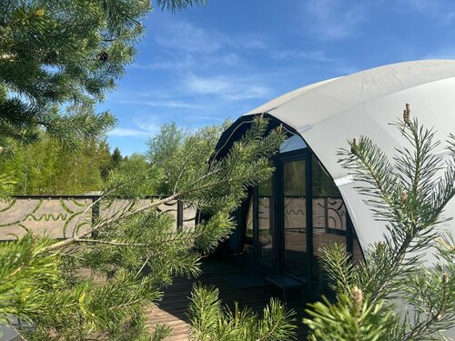 Купольный дом на закрытой террасе