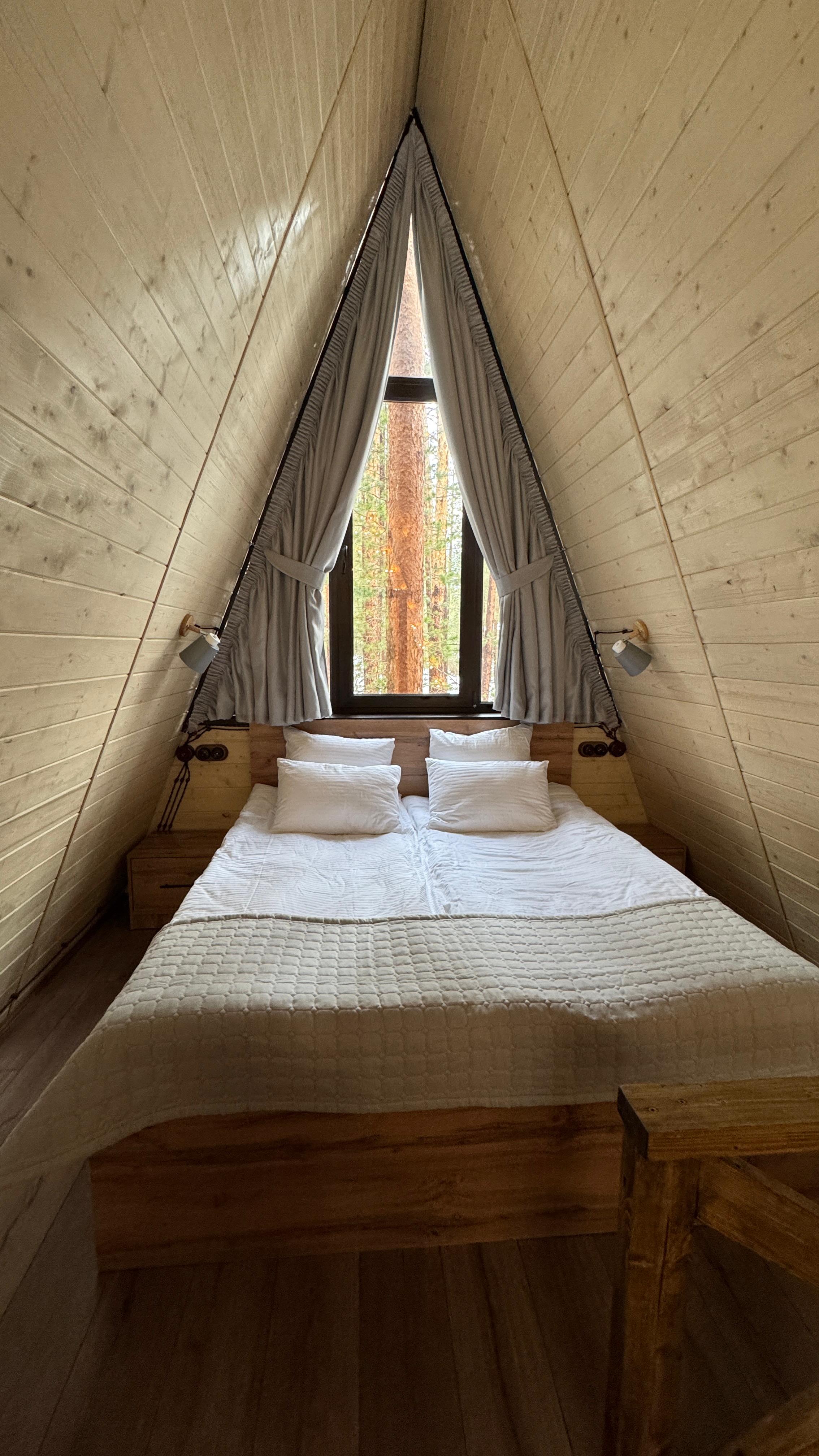 Шале с видом на хвойный лес