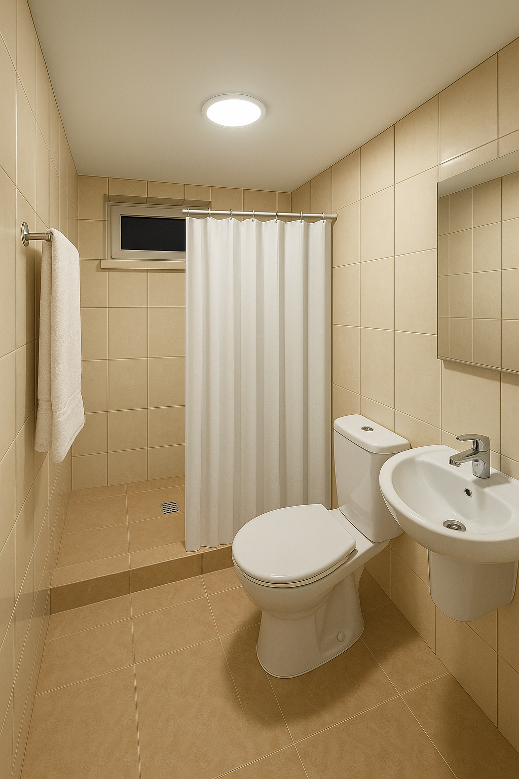 Двухместный номер с 1 кроватью или 2 отдельными кроватями и террасой и душевой комнатой