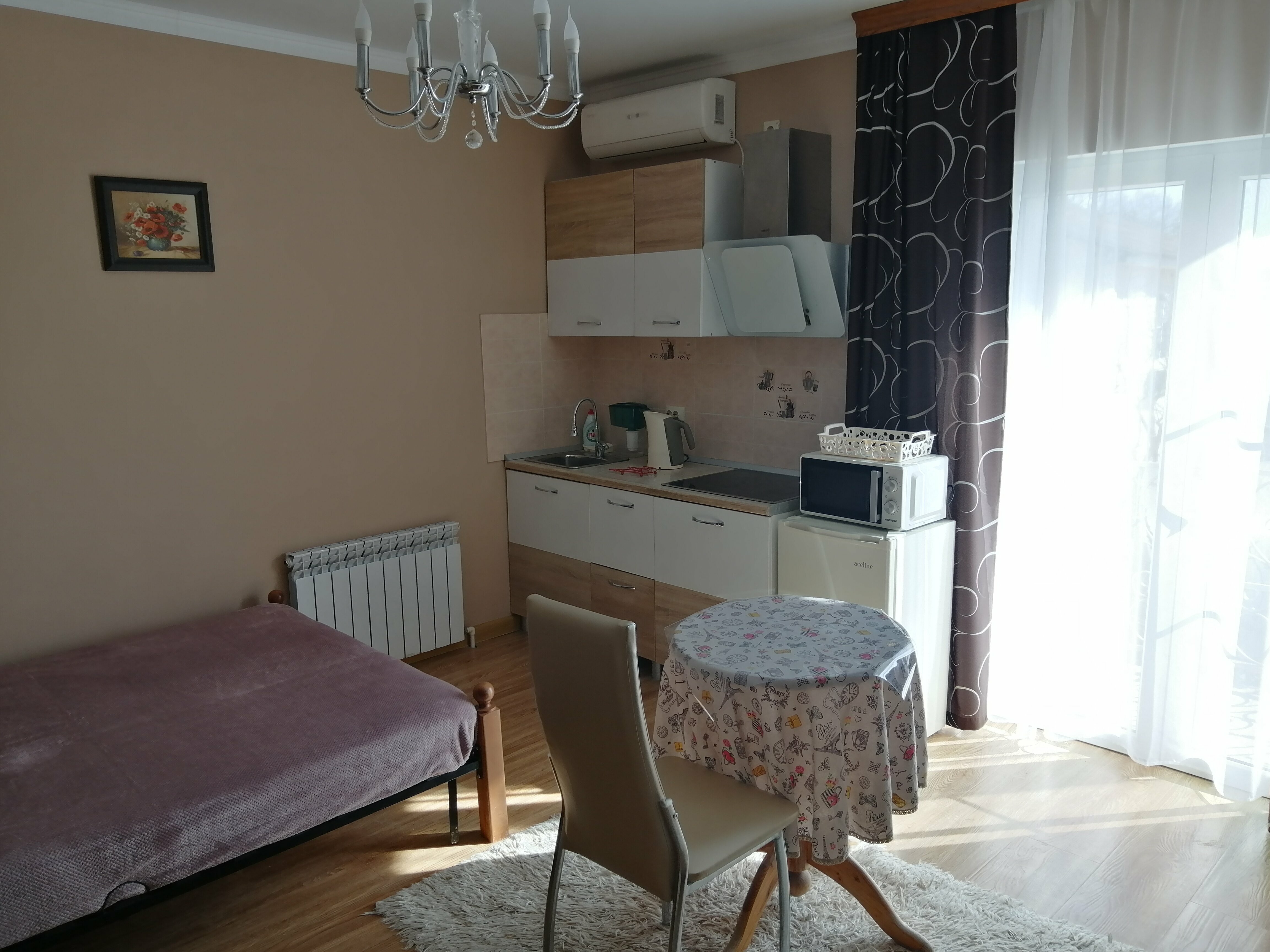 Студия с балконом 1+1+2