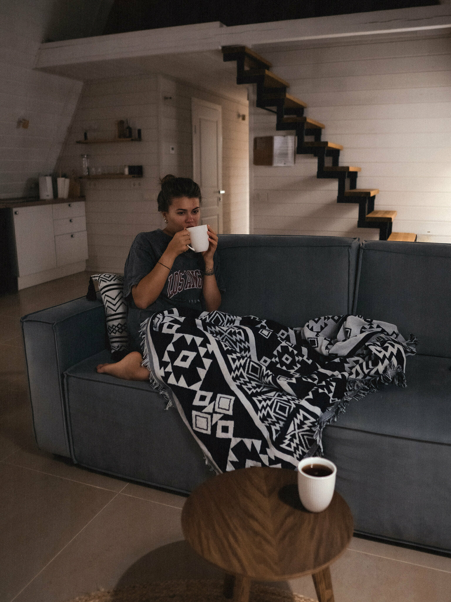 Большой треугольный дом c ванной