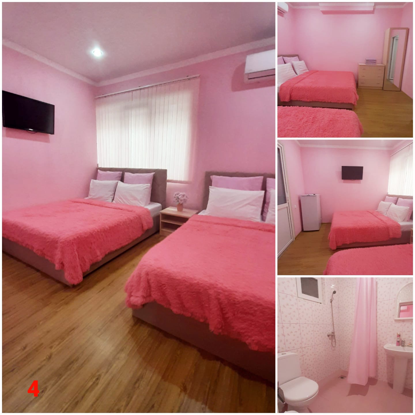 Четырёхместный номер "Комфорт" с дополнительным местом