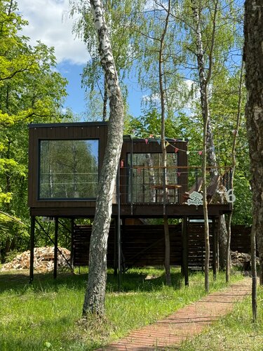 Домик на дереве с русской баней