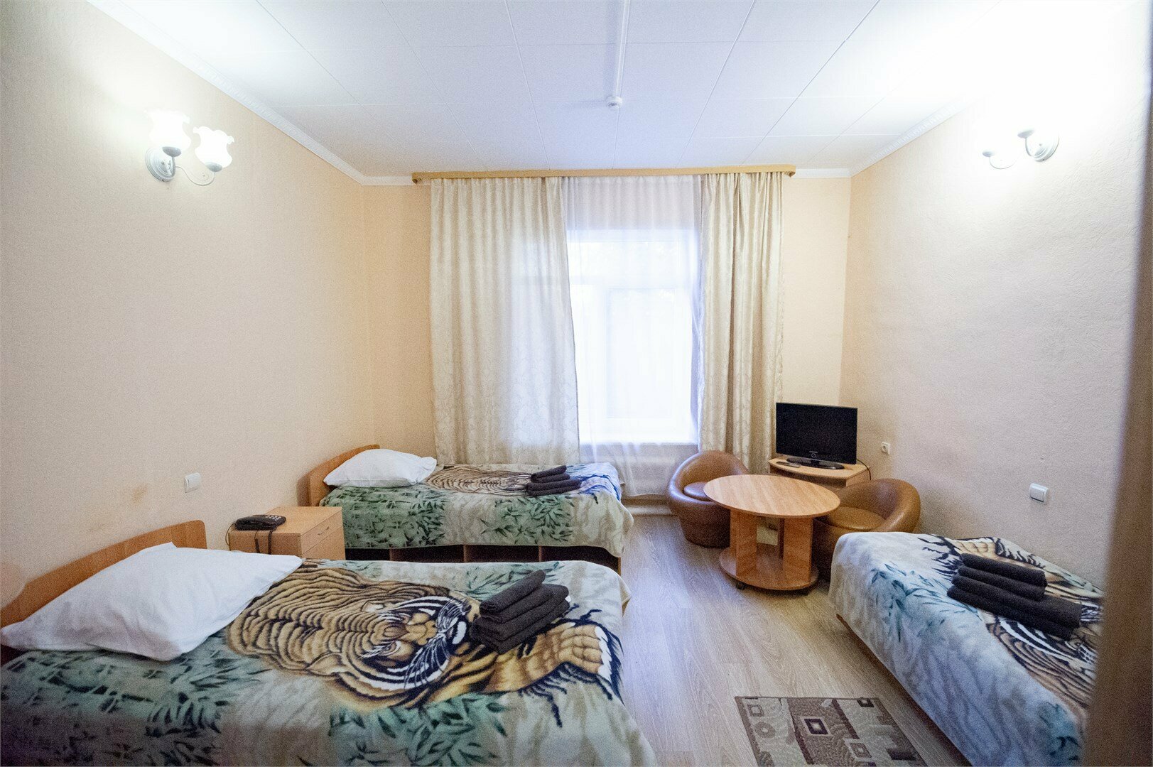 Стандартный трехместный номер с тремя кроватями