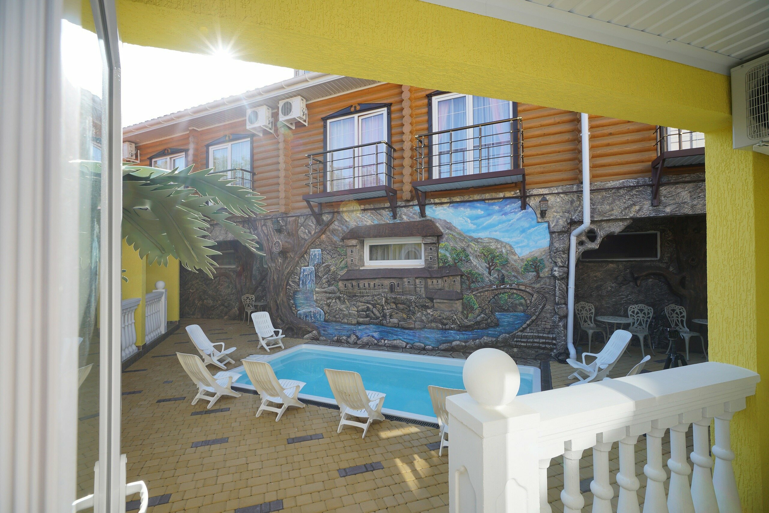 Двухместный номер с 2 отдельными кроватями, вид на бассейн