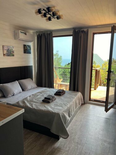 Двухместный номер с 1 кроватью и балконом, вид на море