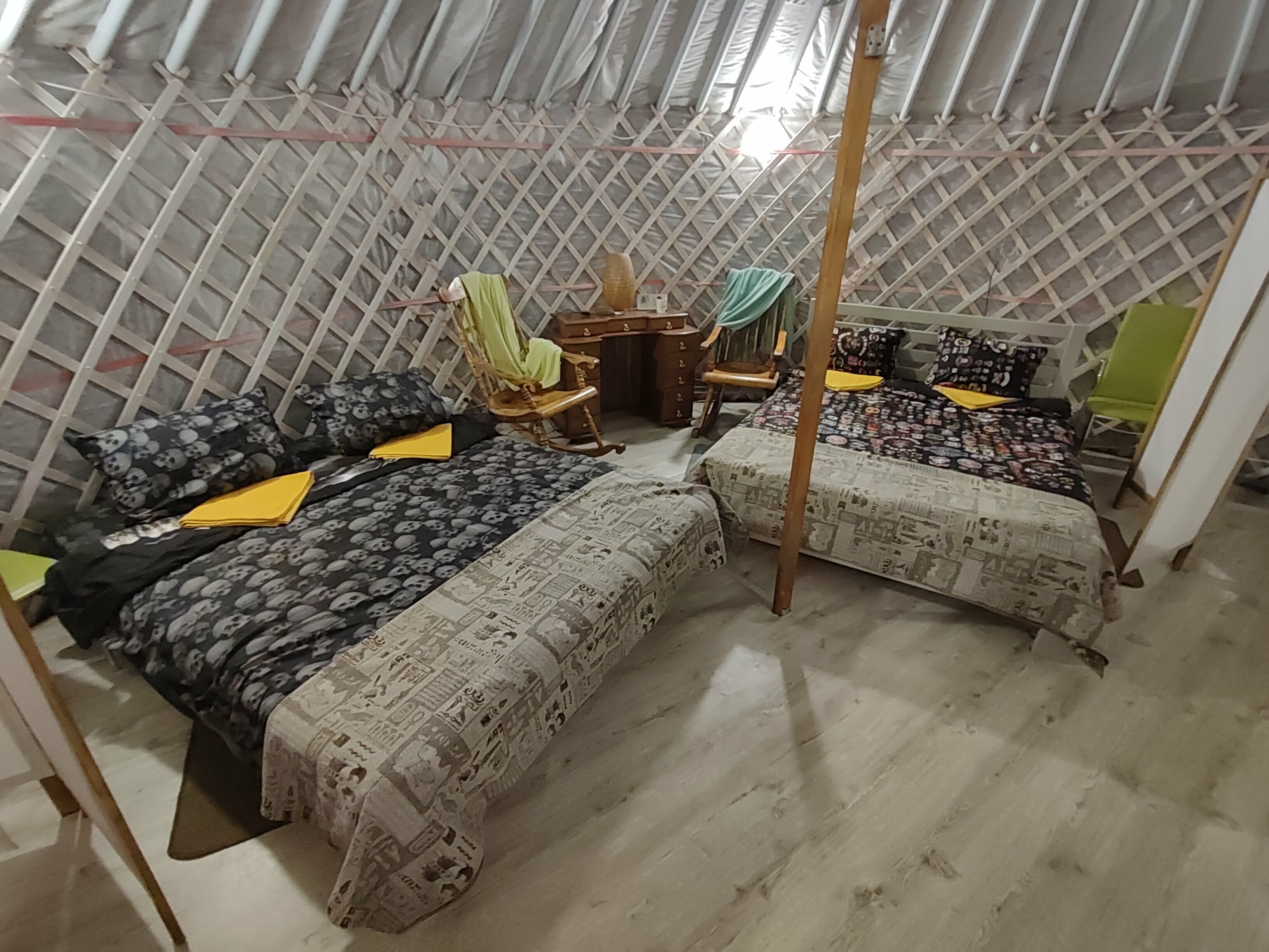 "Юрта Кочевника", люкс, шатер на территории, отопление, собственные удобства, миникухня, Wi-Fi, ТВ, панорамное окно на сад, терраса