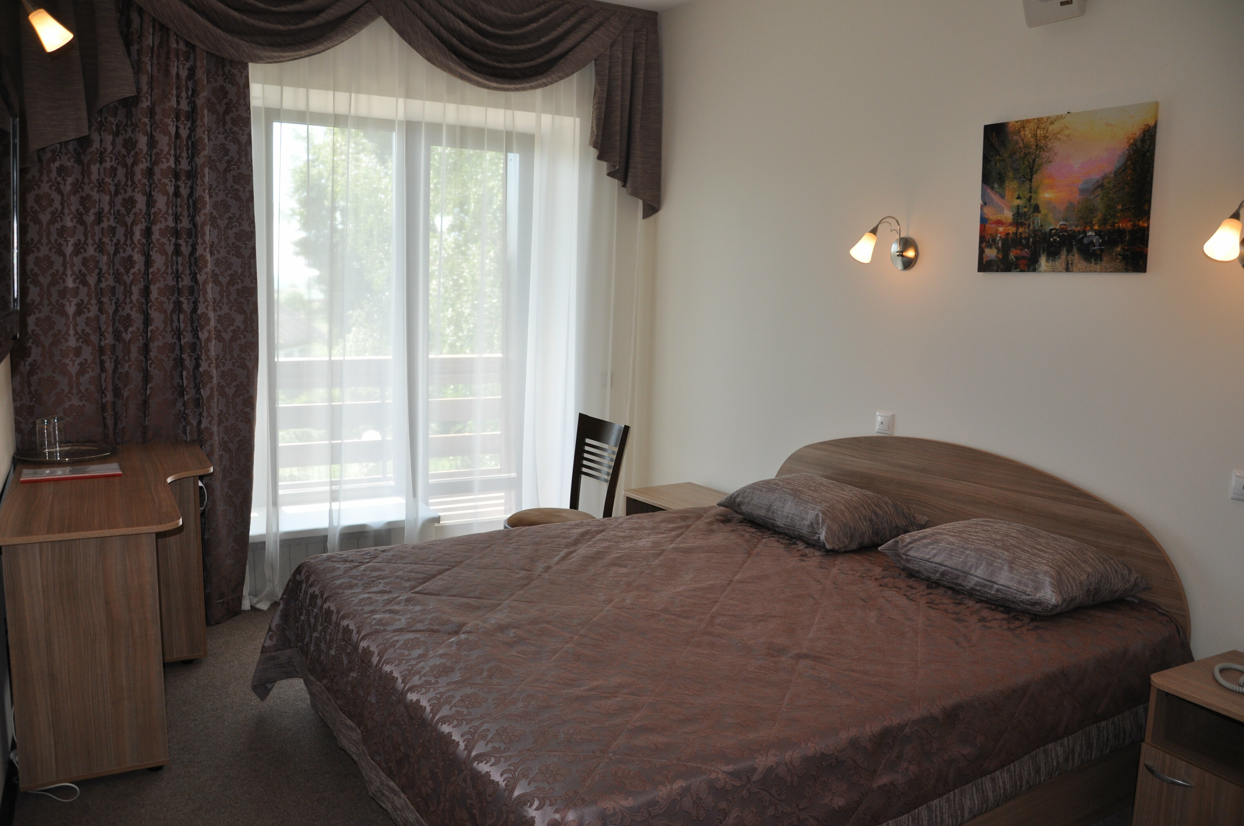 Двухместный номер с 1 кроватью и балконом