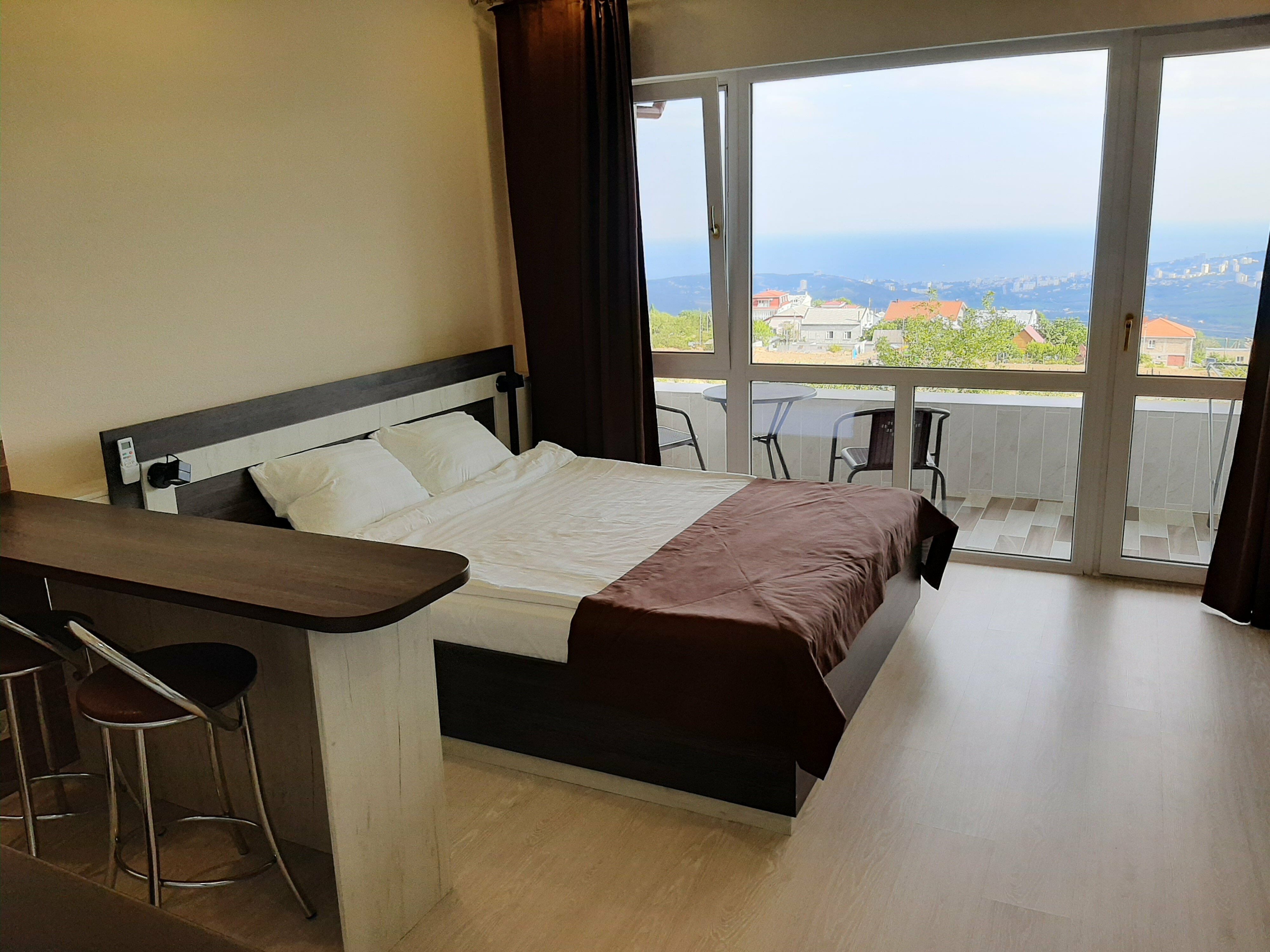 Двухместный номер с 1 кроватью и балконом, вид на море